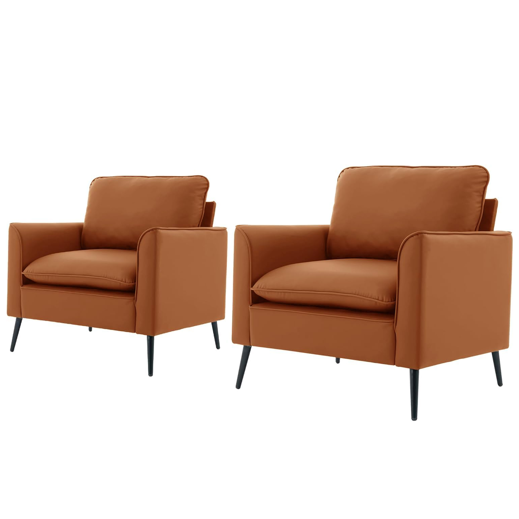 Canapé, 80 x 68 x 80 cm, similicuir, marron - vue 7