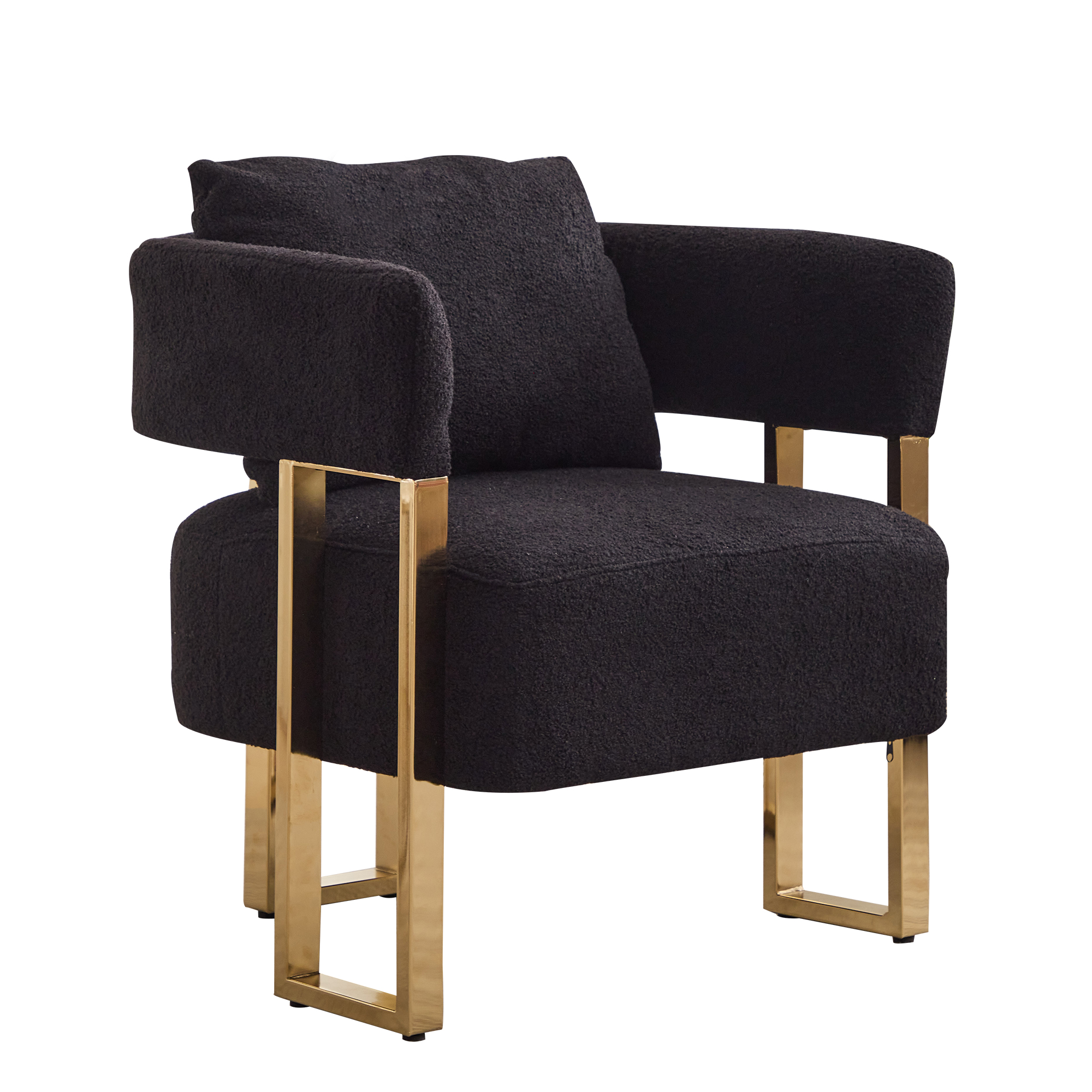 Canapé, 68 x 68 x 70 cm, velours, noir - vue 4