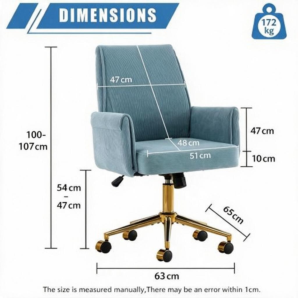 Dimensions du fauteuil de bureau