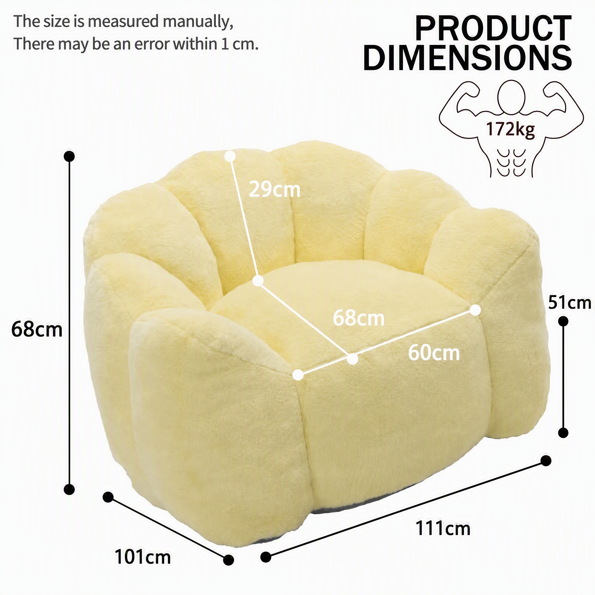Dimensions du fauteuil lounge