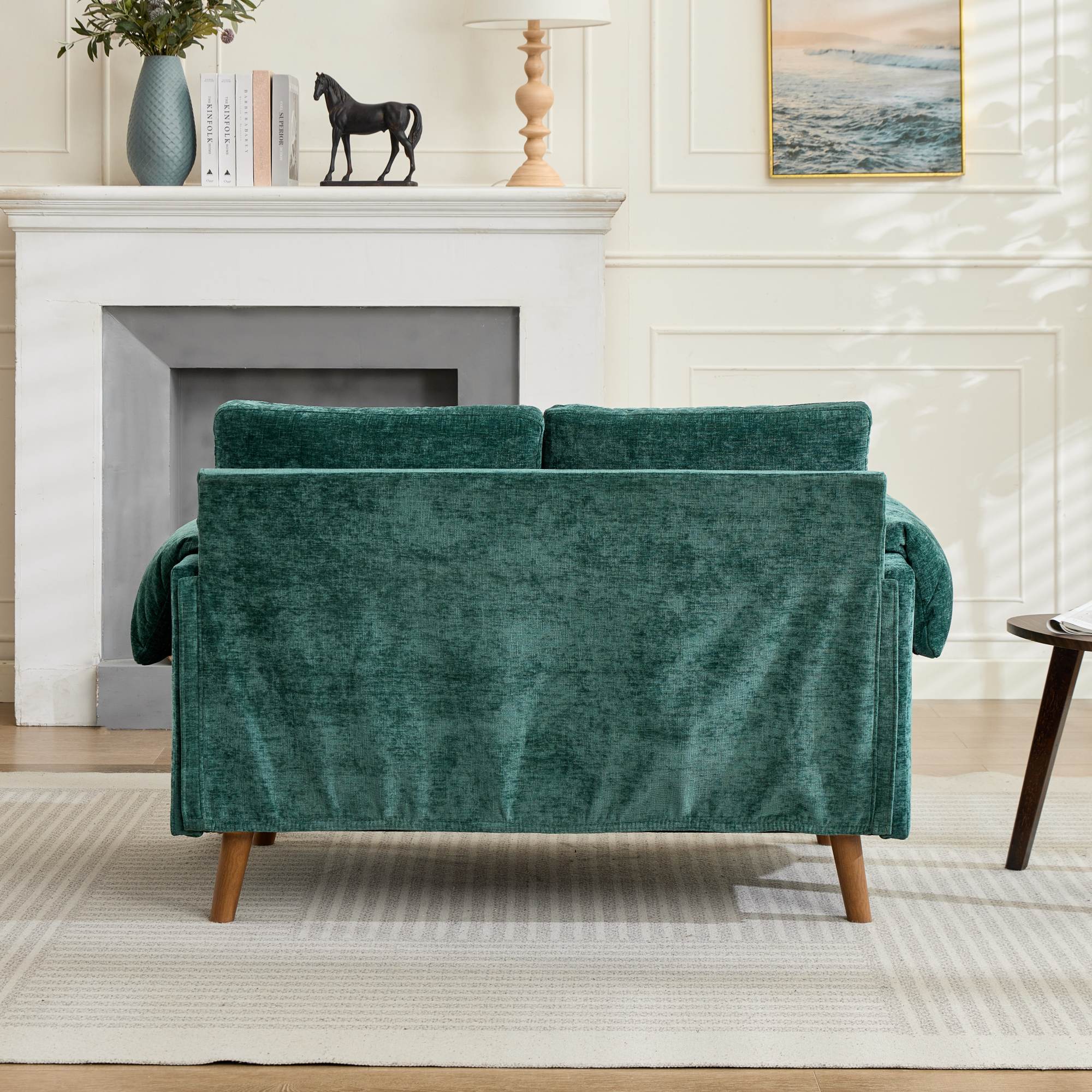 Canapé 2 places loveseat en tissu chenille doux av - image 13