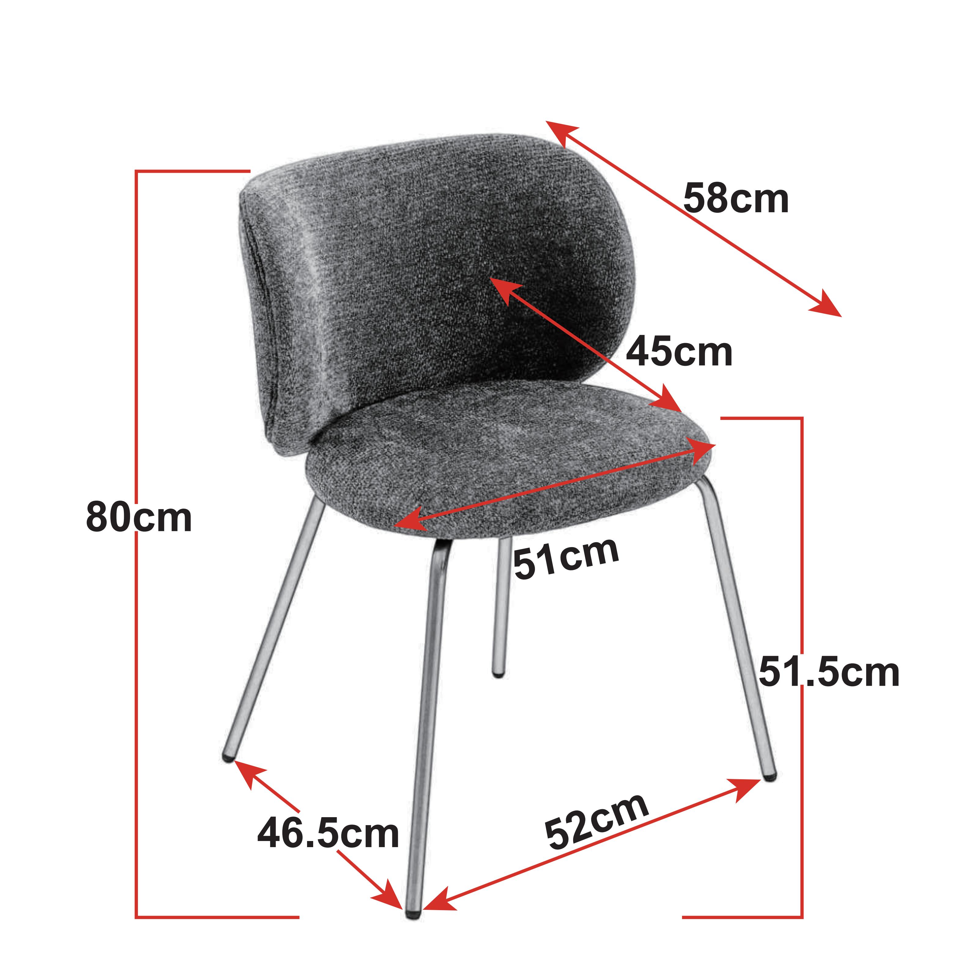 Dimensions du chaise de salle à manger