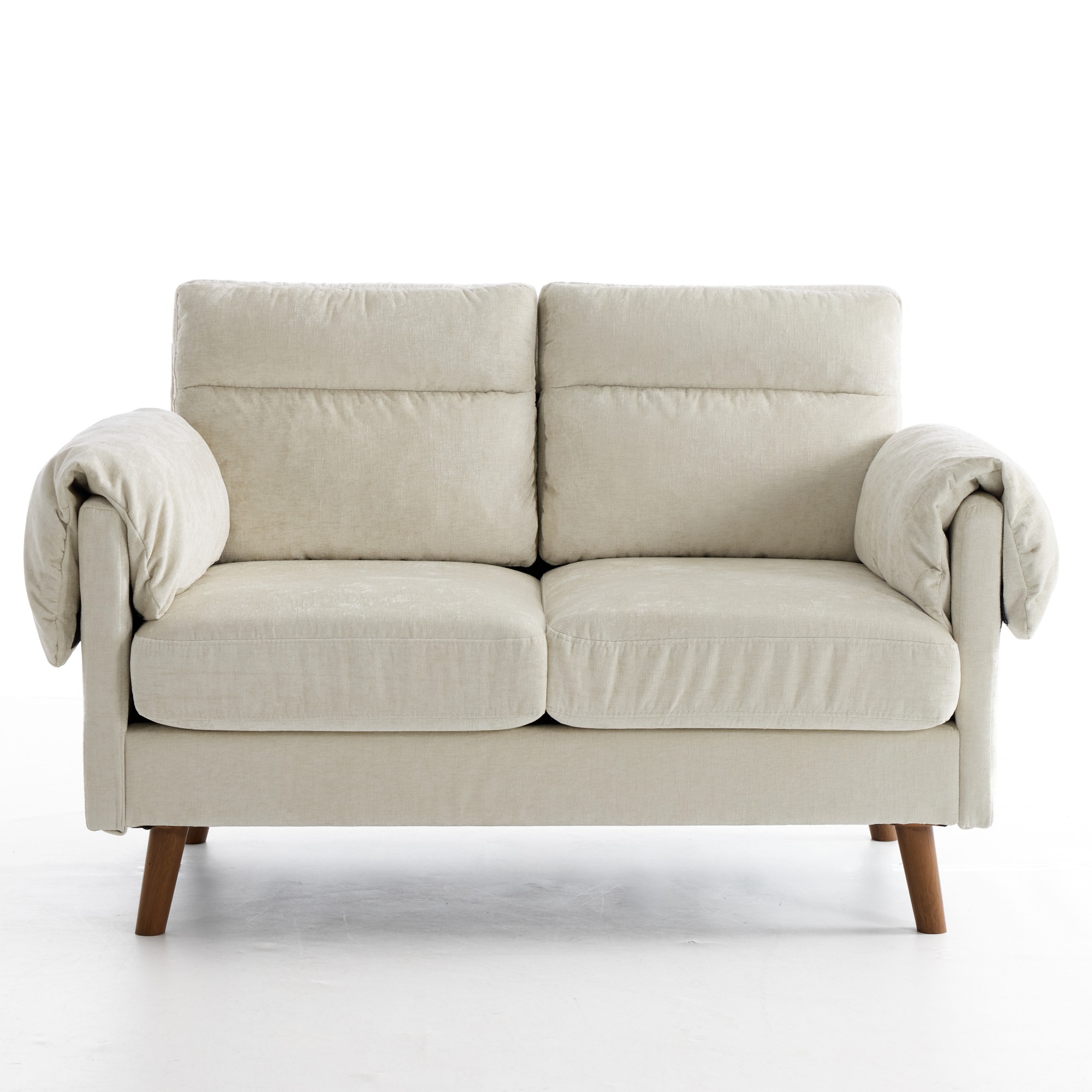 Canapé 70x124x85 cm en chenille Beige - points forts 1