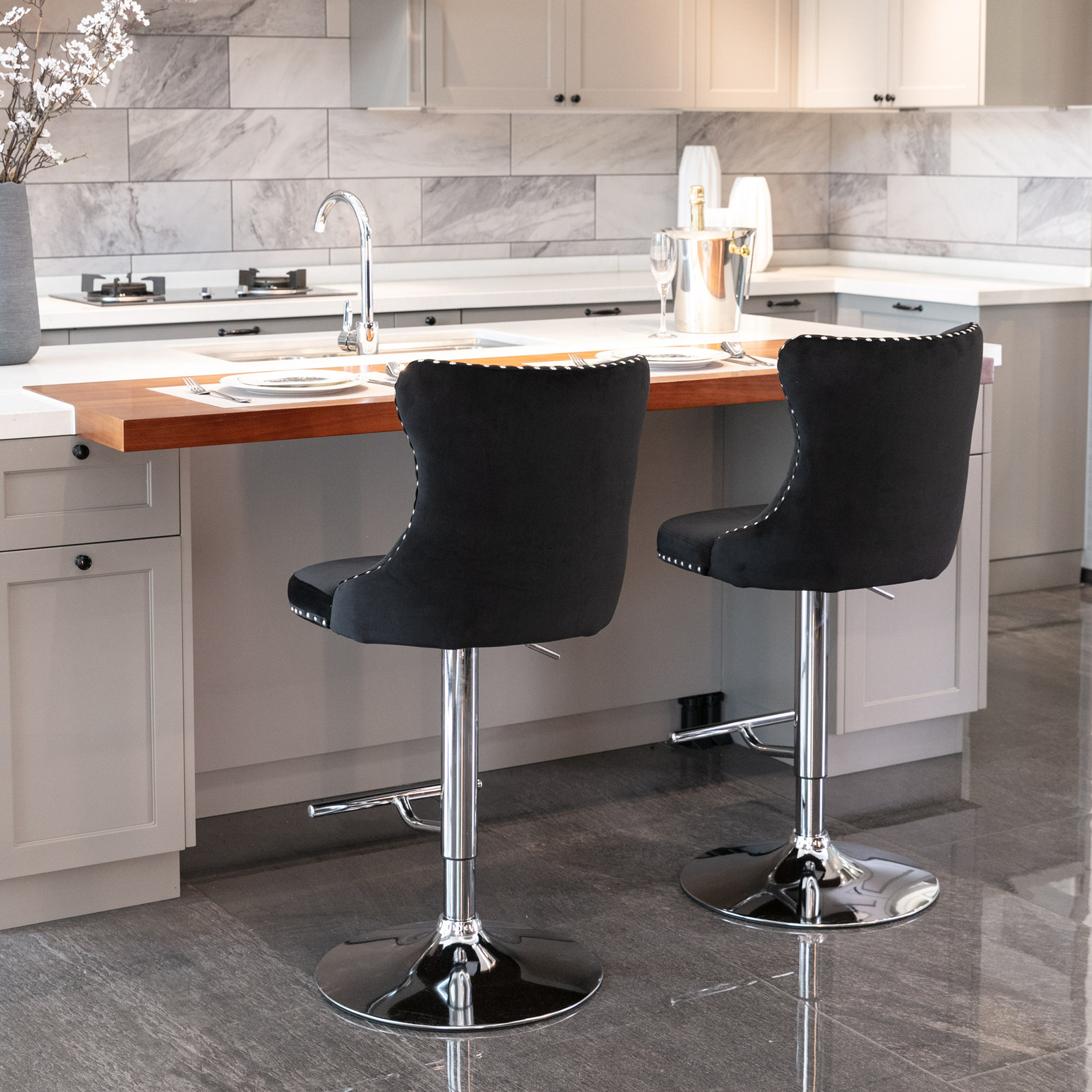 Tabouret de bar réglable en hauteur 25-33 pouces e - image 11