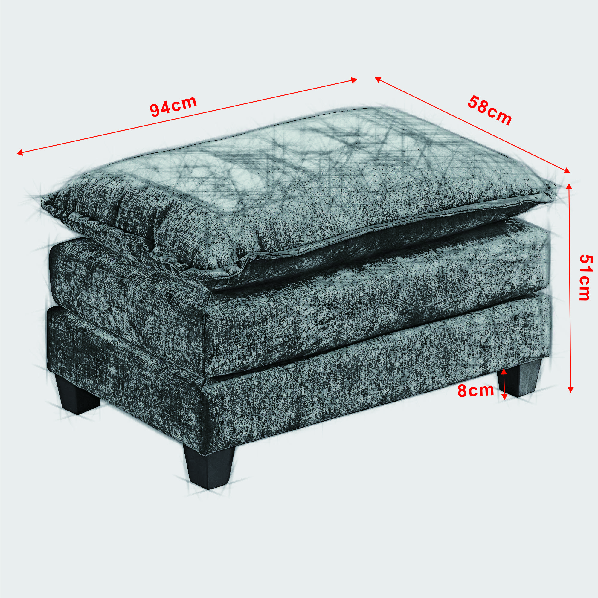 Dimensions du pouf