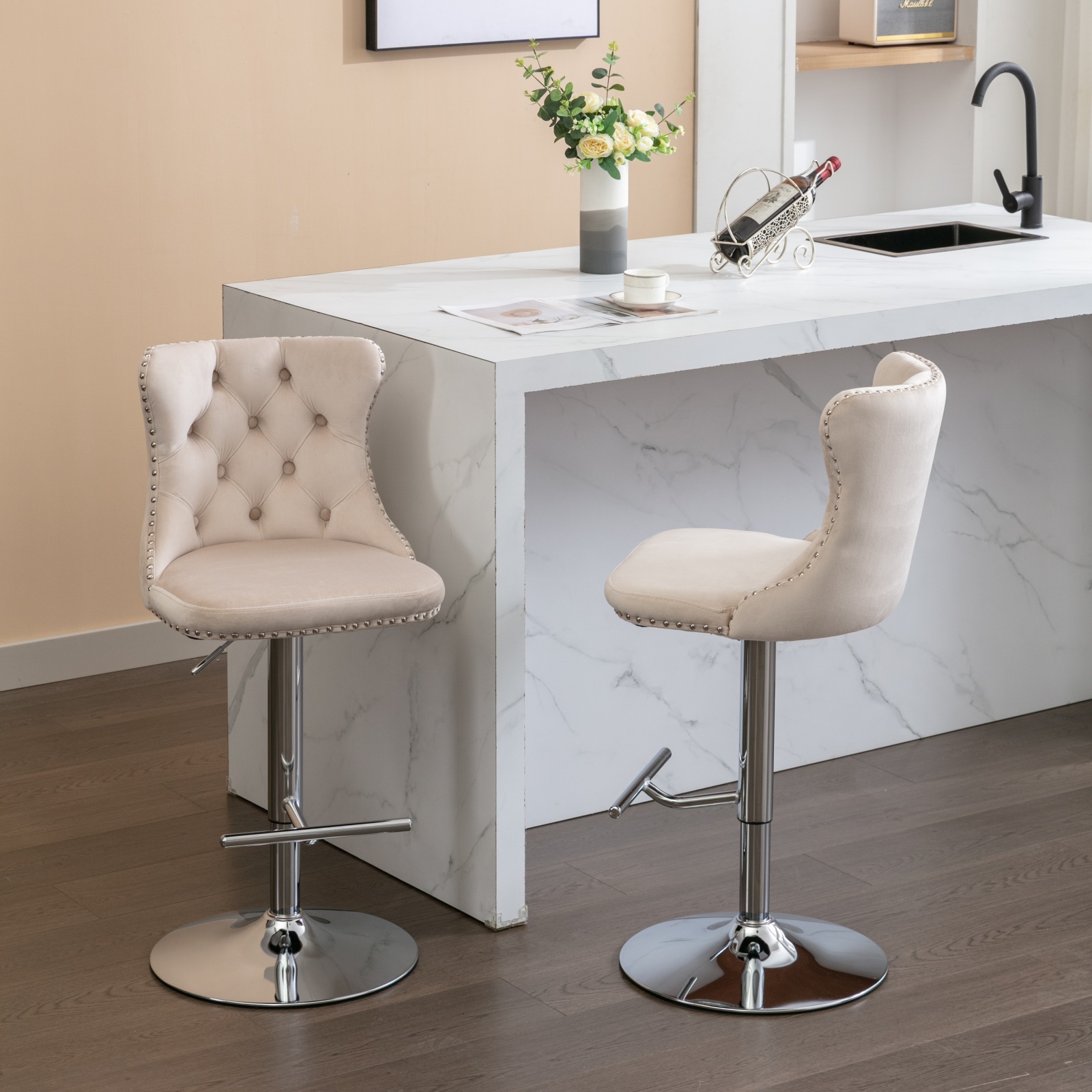 Tabouret de bar réglable en hauteur 25-33 pouces e - image 9