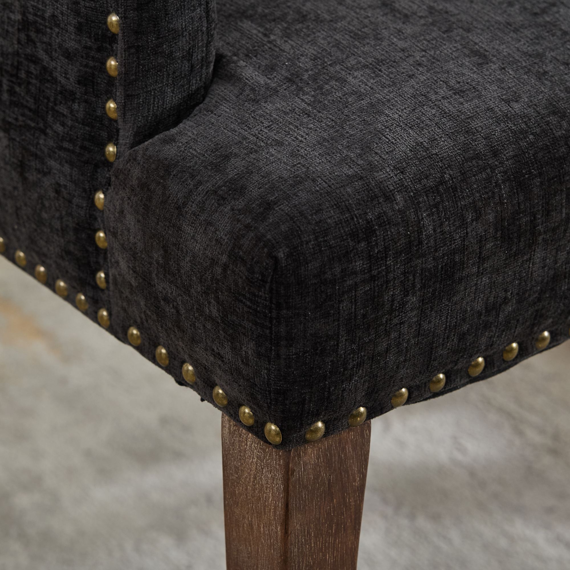 Chaise avec accoudoirs en bois massif, tissu chenille, dossier losange à boutons, capacité 300 lbs, pour salle à manger et salon, design classique, confort supérieur, durabilité, style élégant, stabilité, facile entretien - image 12