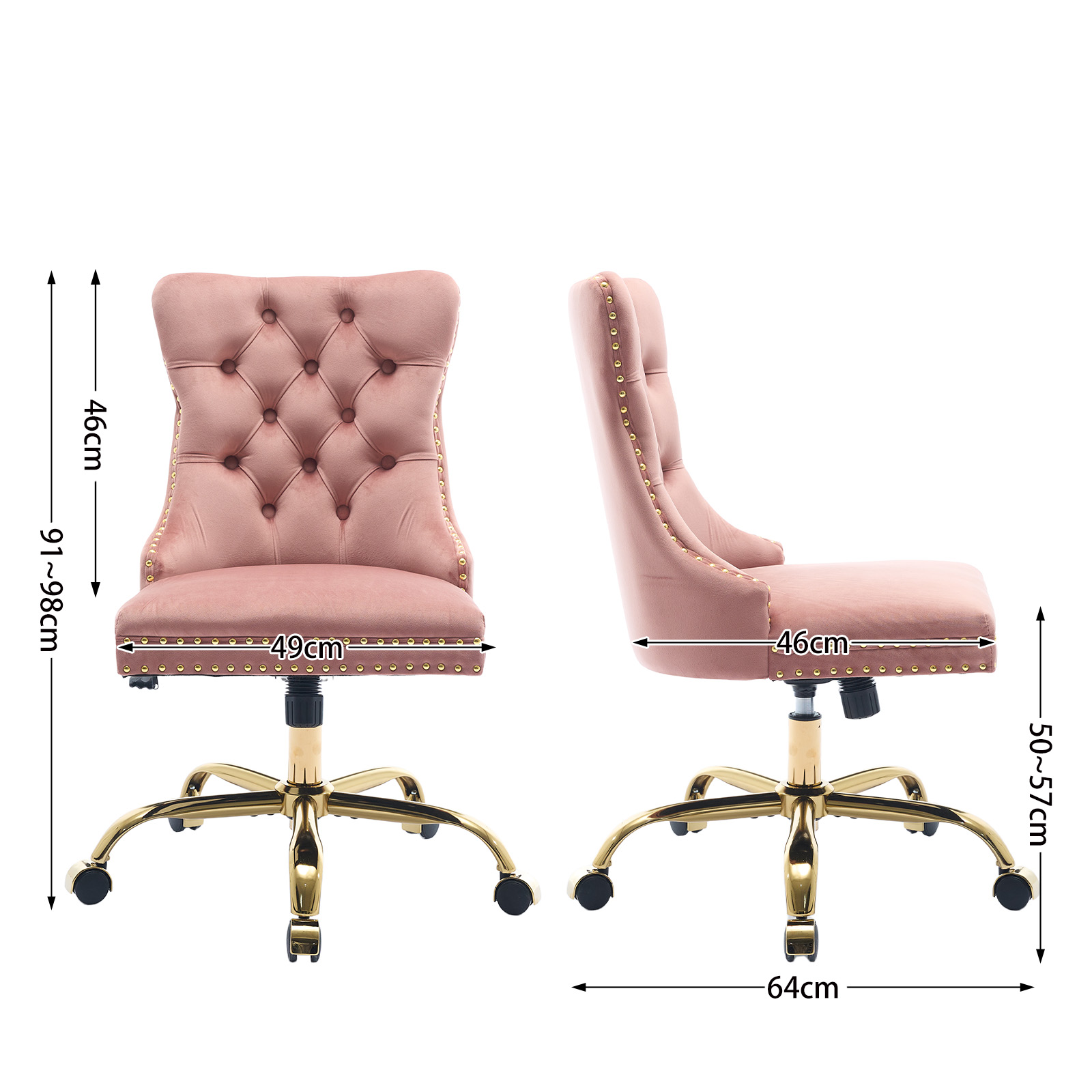 Dimensions du fauteuil de bureau