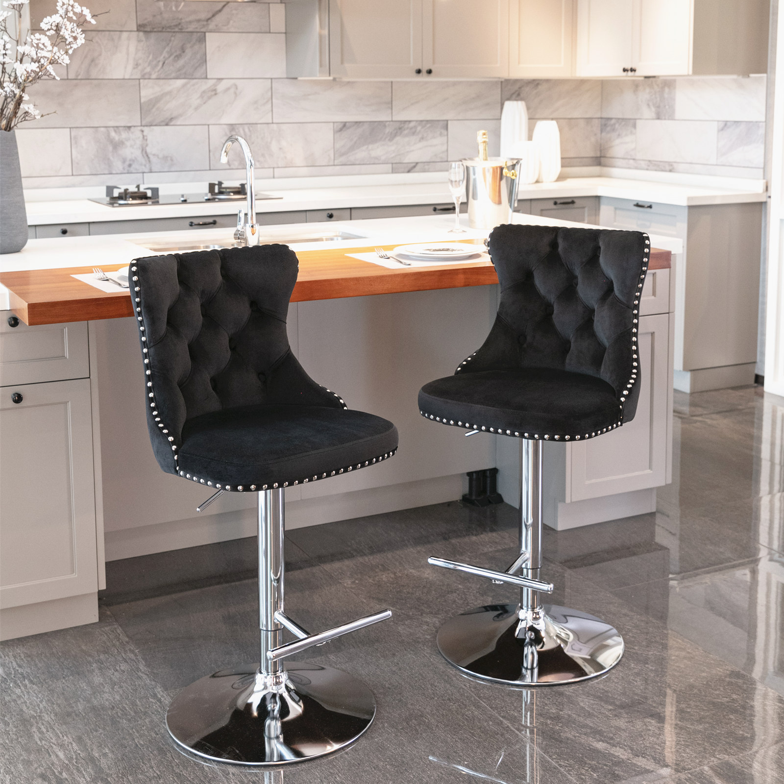 Tabouret de bar réglable en hauteur 25-33 pouces e - image 10
