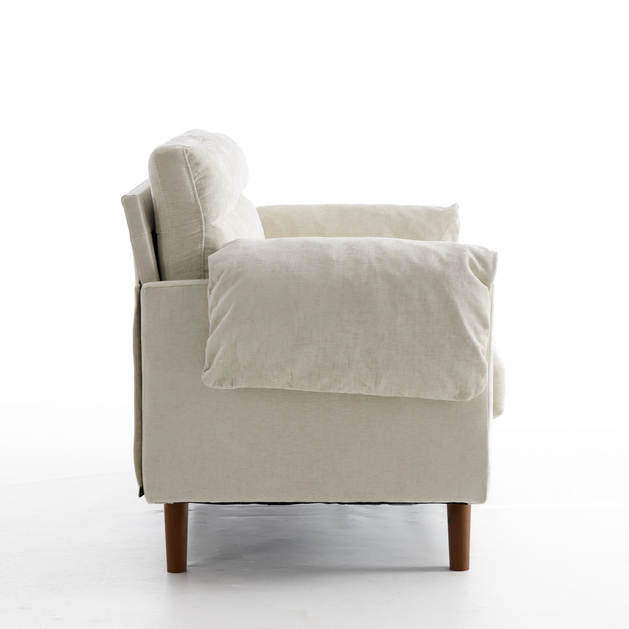 Canapé 70x124x85 cm en chenille Beige - spécifications 1