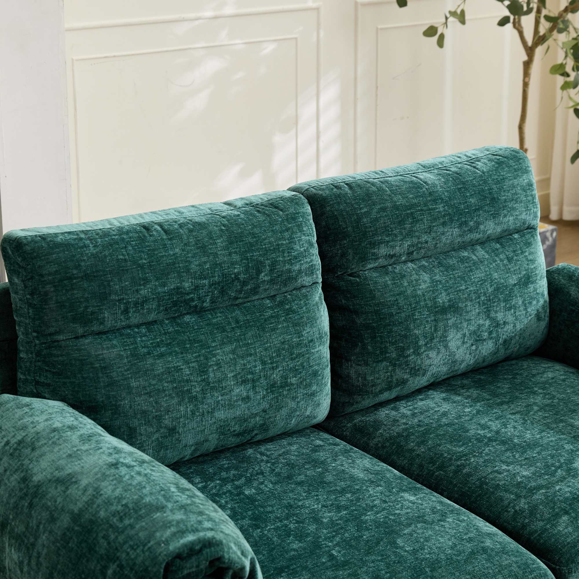 Canapé 2 places loveseat en tissu chenille doux av - image 5