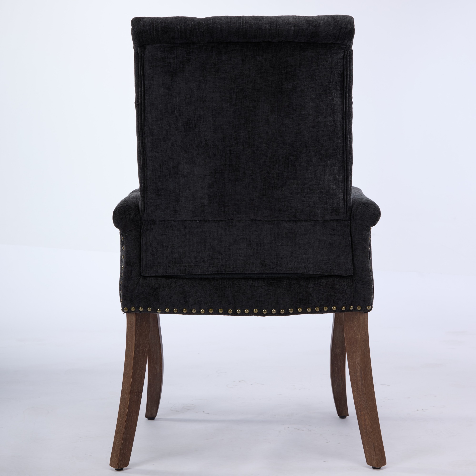 Chaise avec accoudoirs en bois massif, tissu chenille, dossier losange à boutons, capacité 300 lbs, pour salle à manger et salon, design classique, confort supérieur, durabilité, style élégant, stabilité, facile entretien - image 7