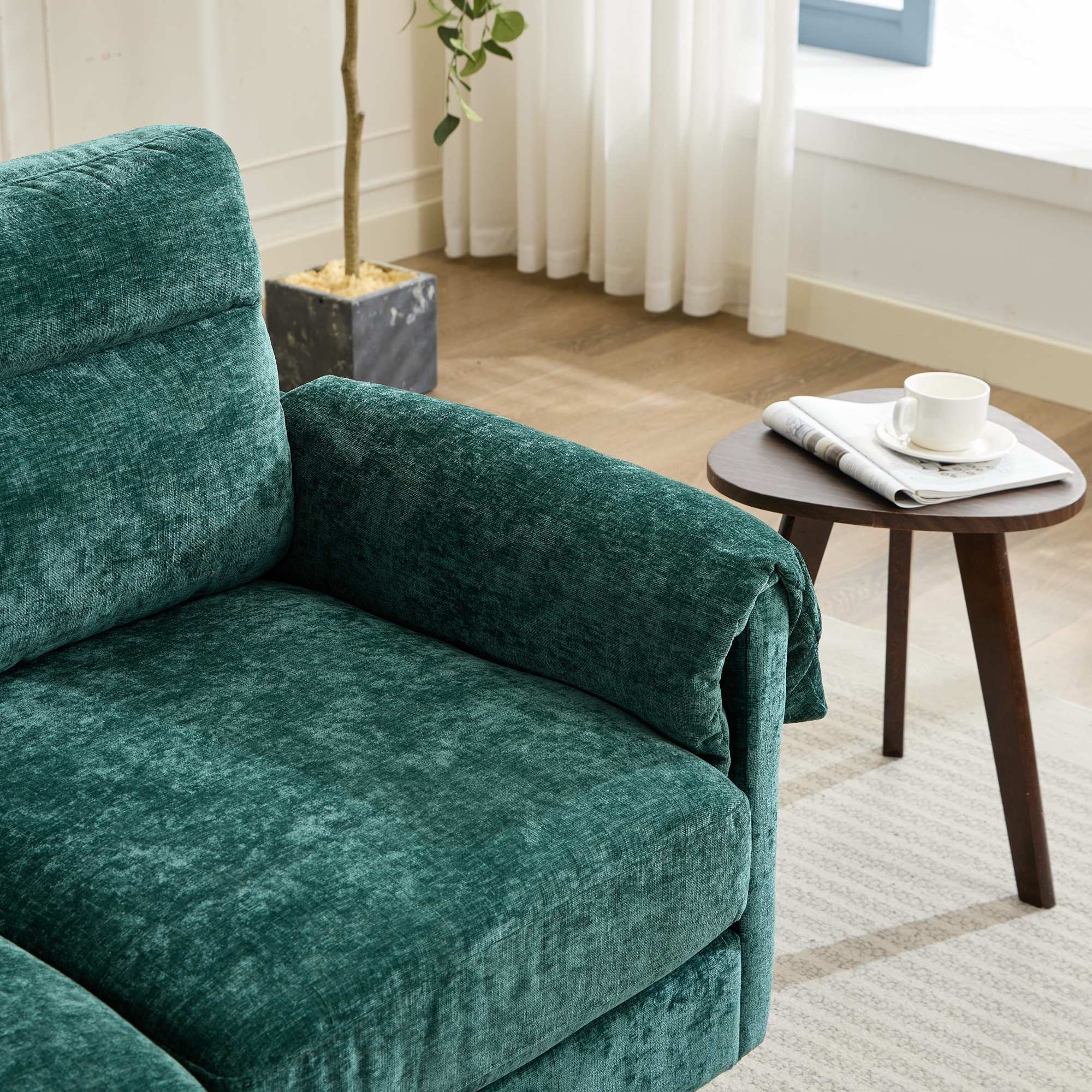 Canapé 2 places loveseat en tissu chenille doux av - image 6