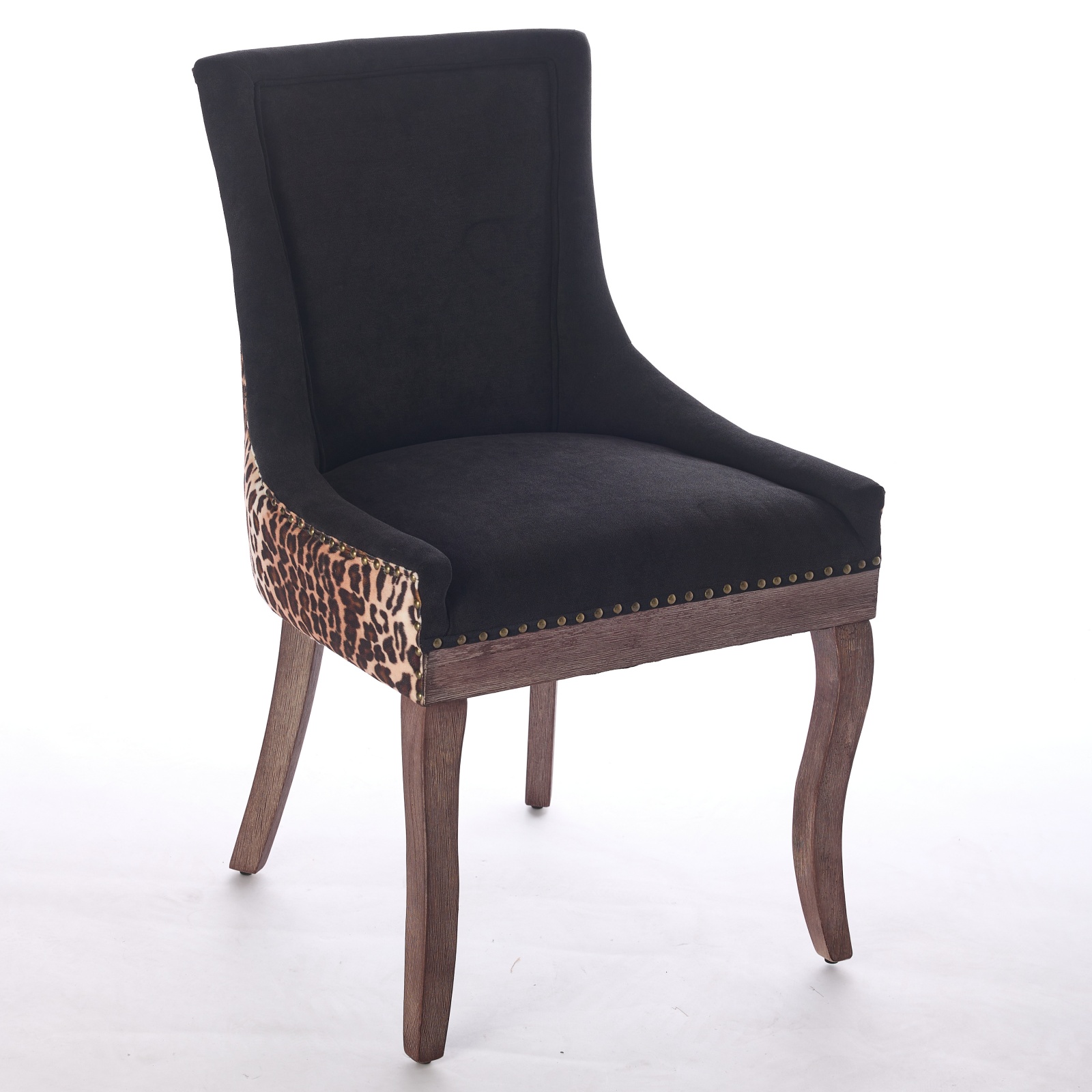 Chaise de salle à manger, lot de 2, 61 x 55 x 92,5 cm, bois massif et chenille, bois naturel - vue 4