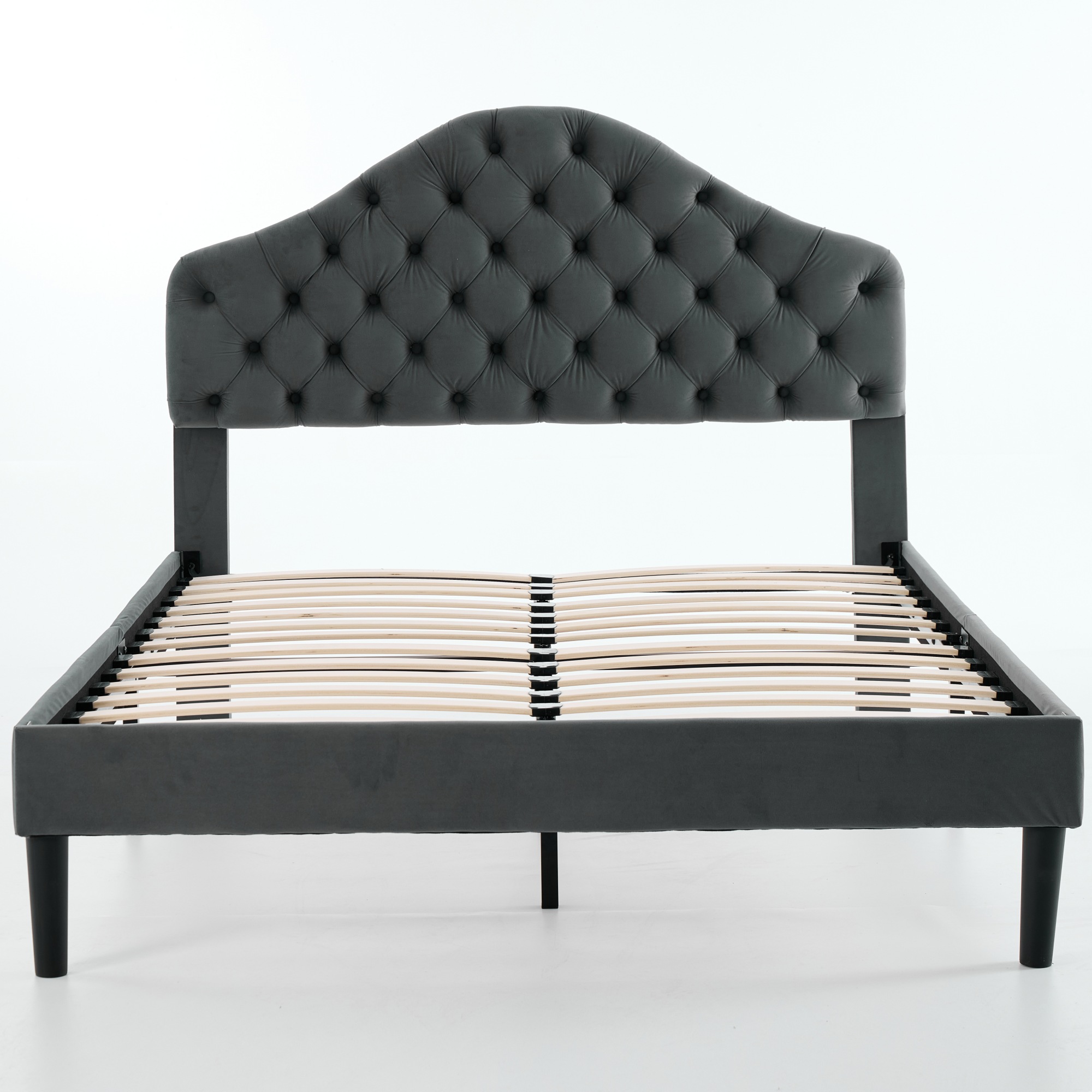 Full Size Upholstered Platform Bed Frame with Adju