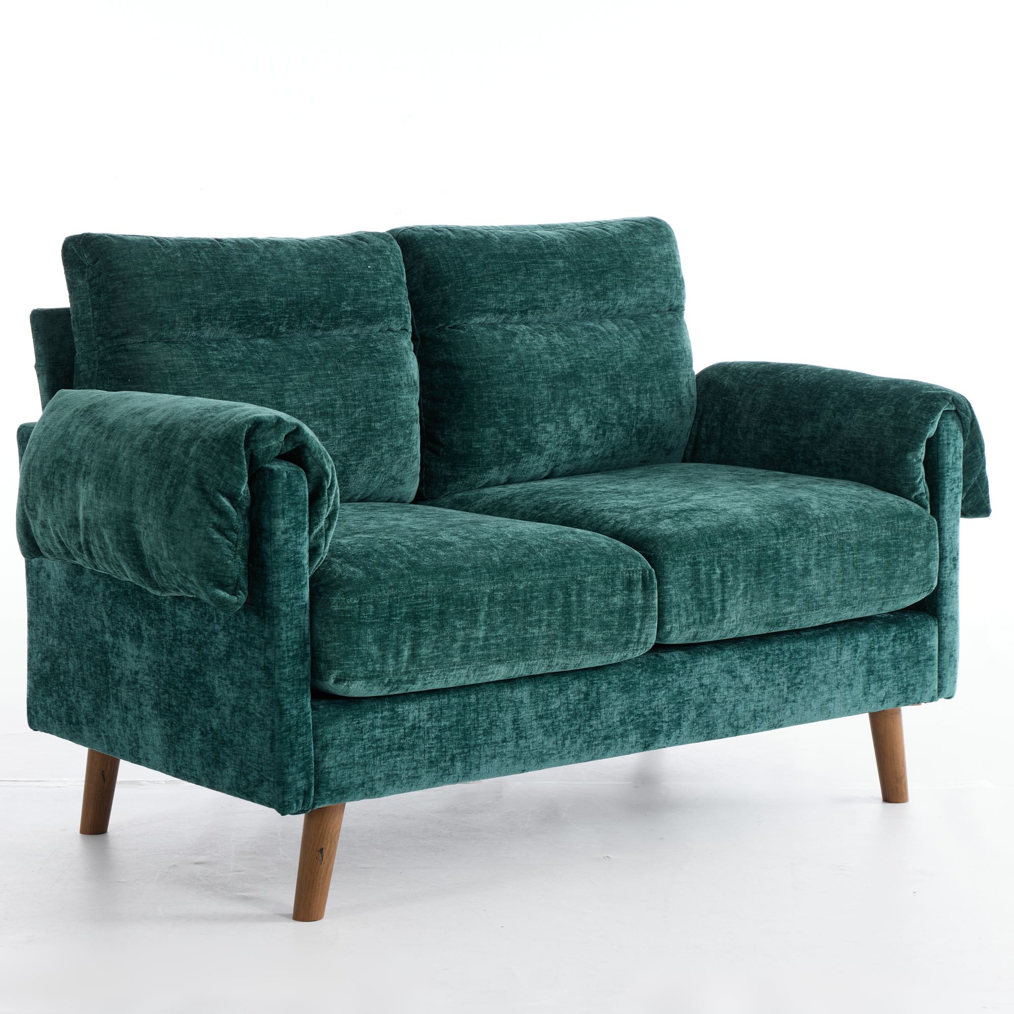 Canapé 70x124x85 cm en chenille Vert - présentation 1