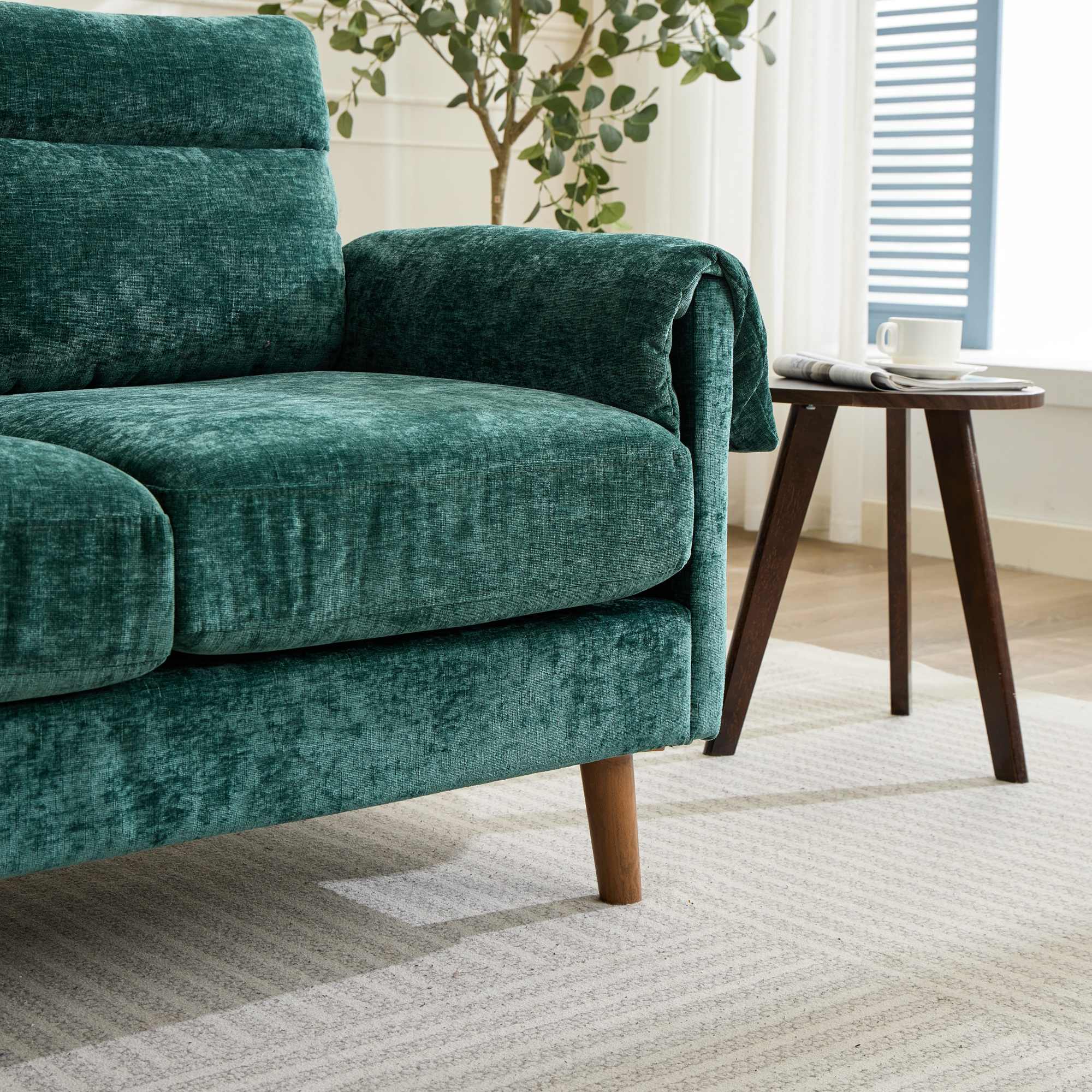 Canapé 2 places loveseat en tissu chenille doux av - image 8