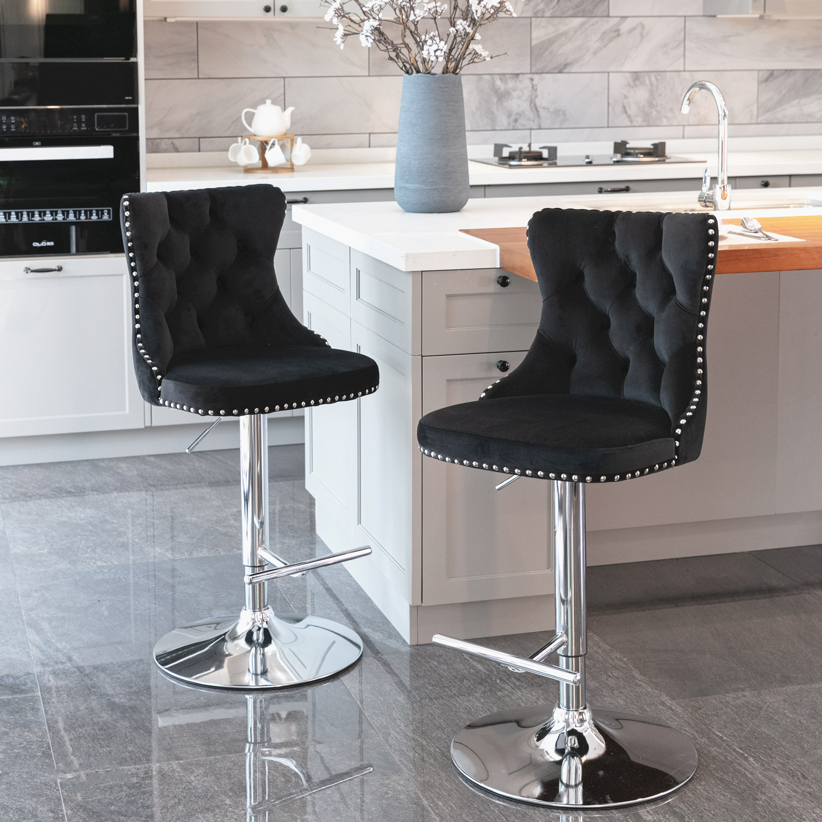 Tabouret de bar réglable en hauteur 25-33 pouces e - image 9