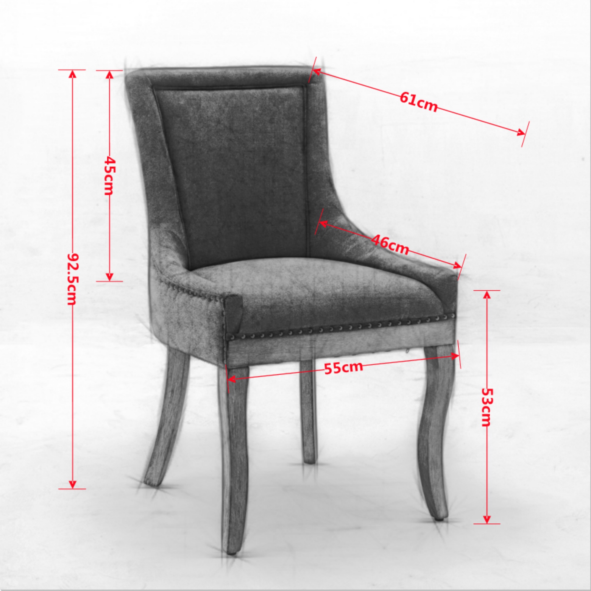 Dimensions du chaise de salle à manger