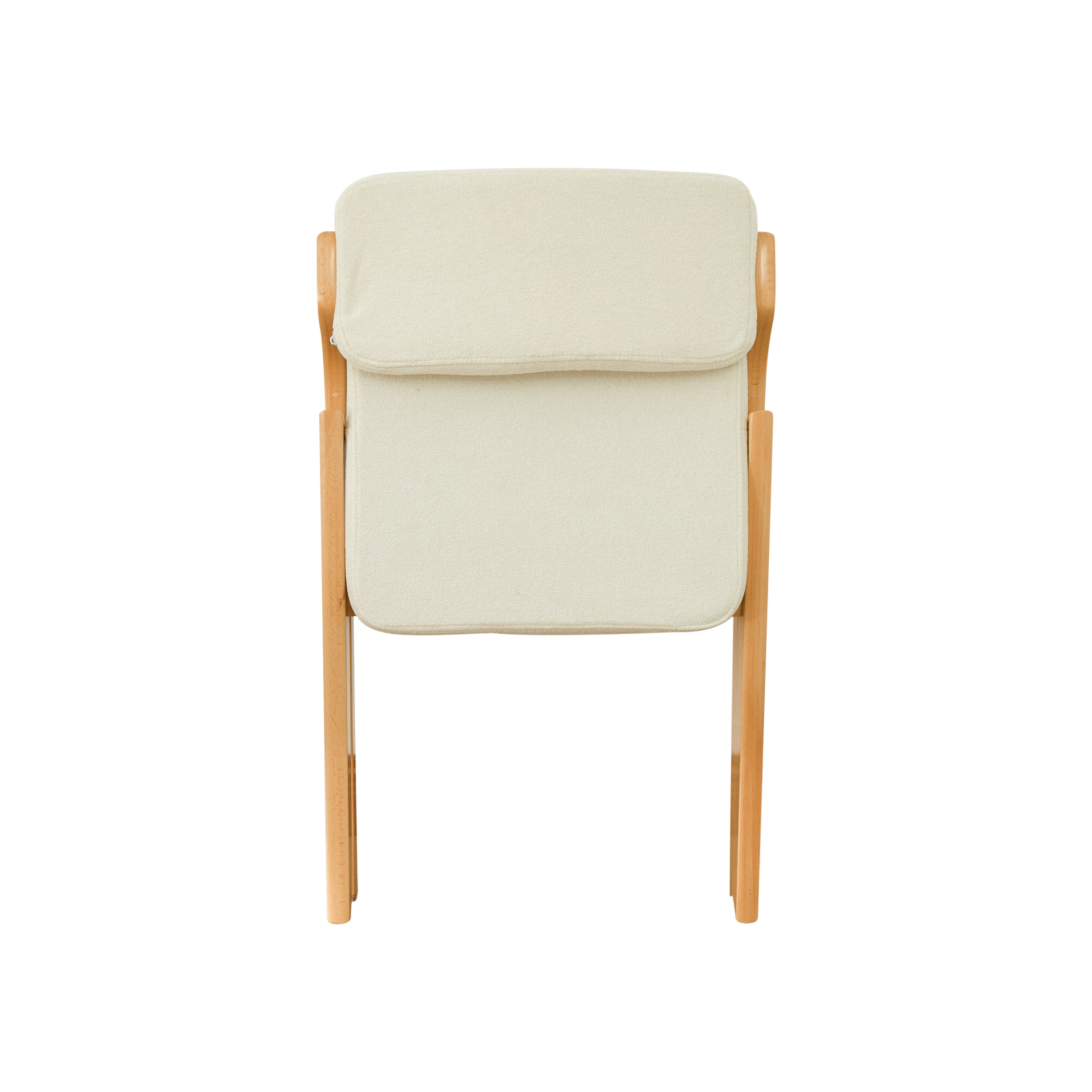 Chaise pliante en bois avec assise rembourrée, mousse haute élasticité, dossier épaissi, housse amovible lavable, tissu lin respirant, pour extérieur, fêtes et salle à manger, gain de place, confort et praticité - image 4