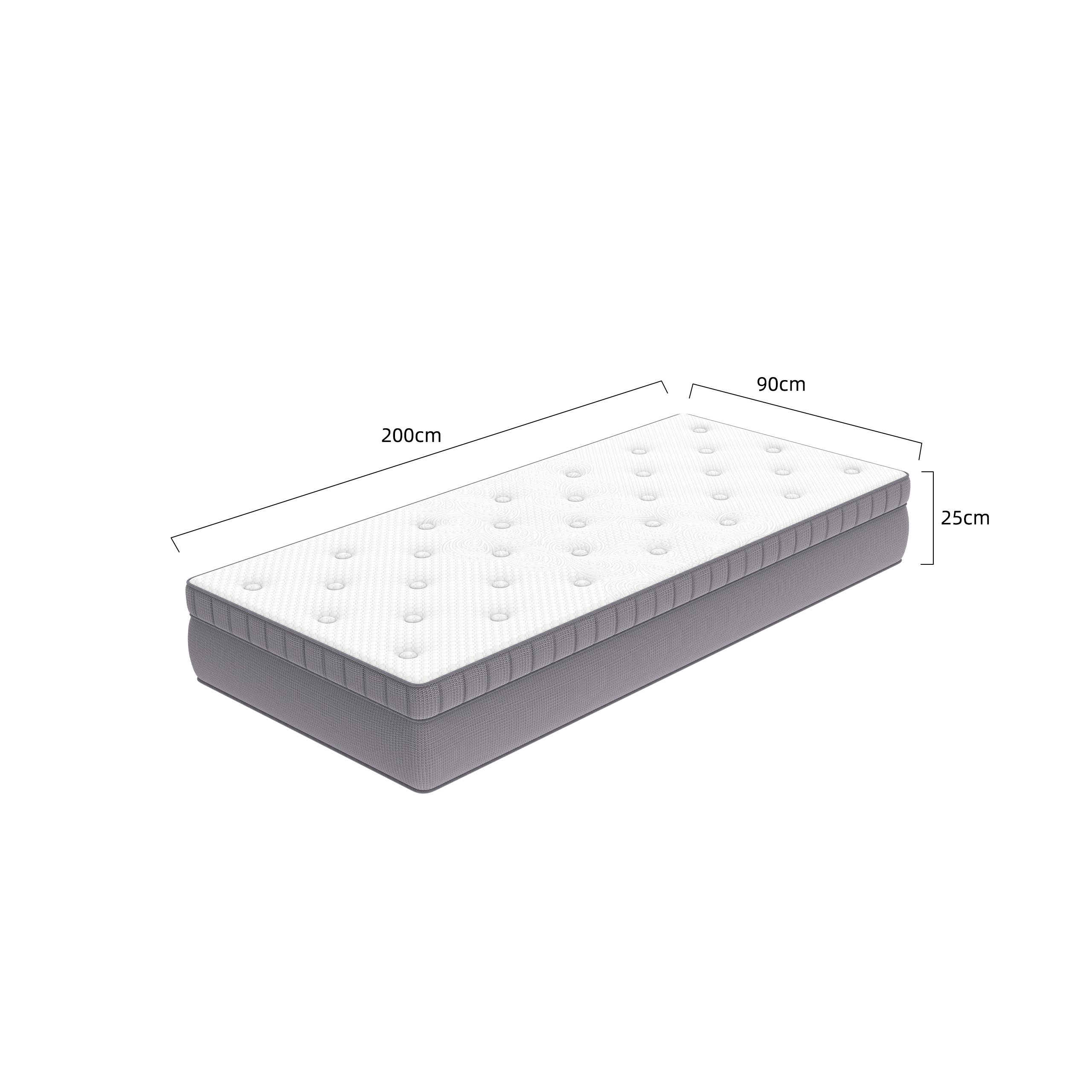 vue d’ensemble matelas fini