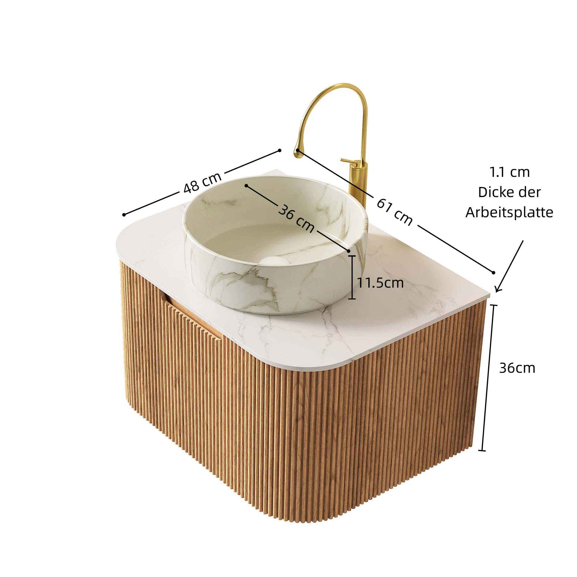Dimensions du meuble vasque