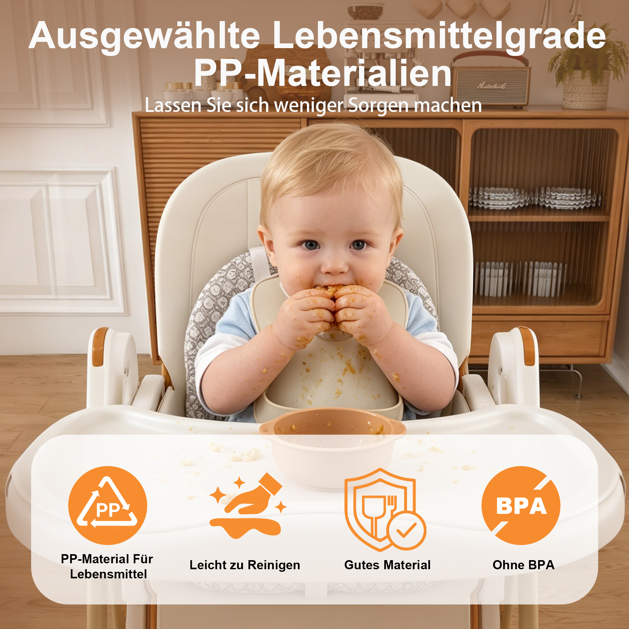 Chaise haute bébé multifonction 2-en-1 convertible - image 13