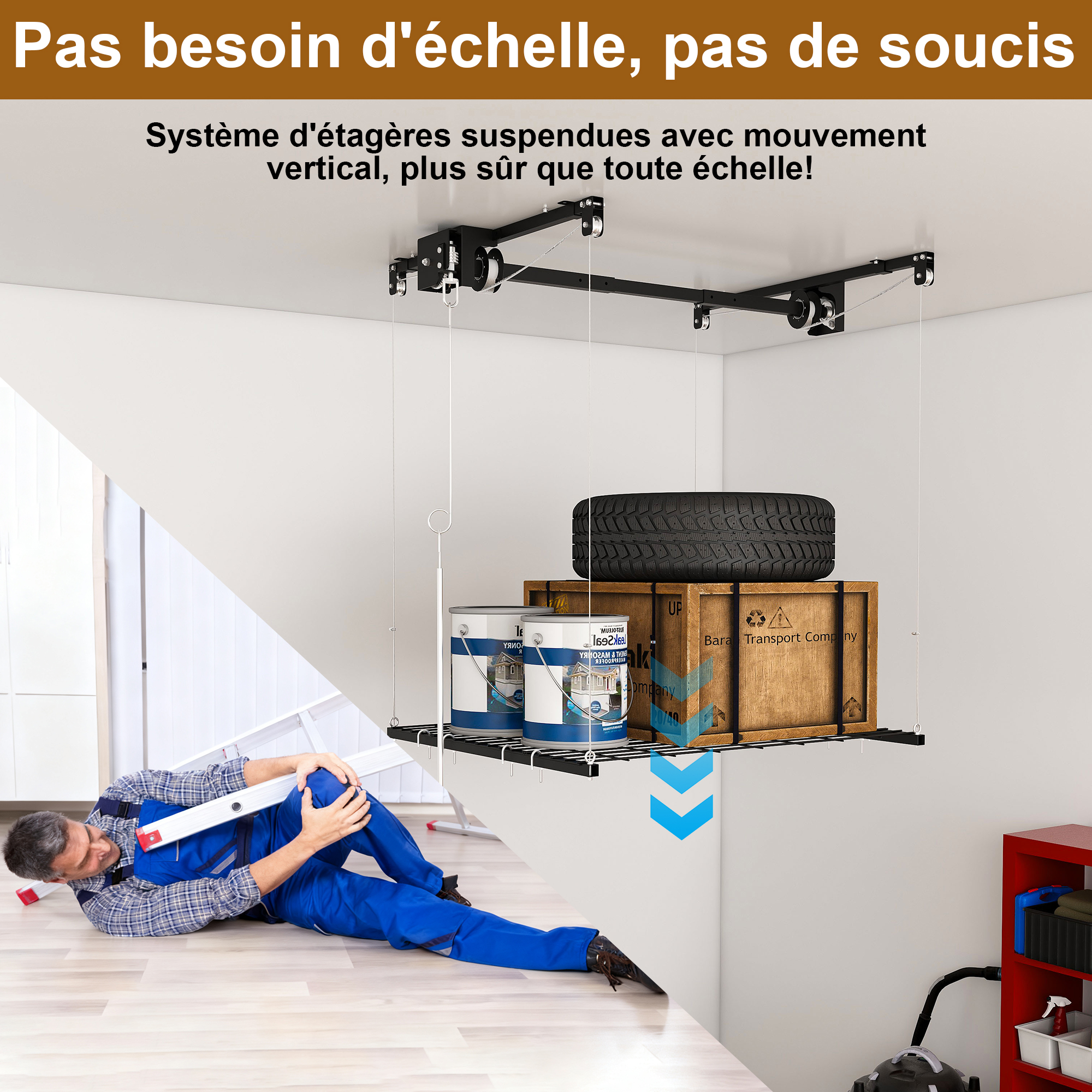serrure de sécurité robuste verrouillage automatique en position haute
