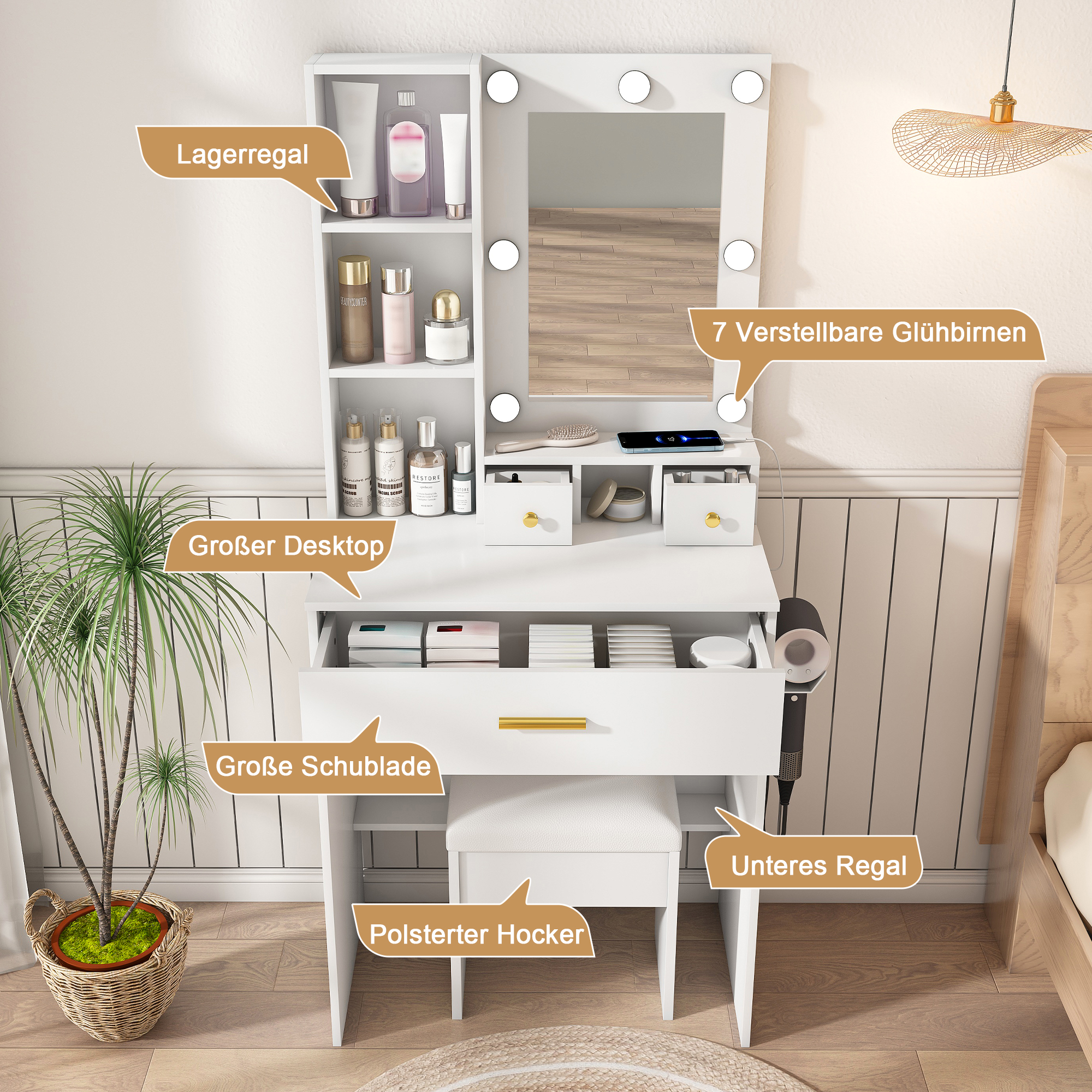Détail du coiffeuse