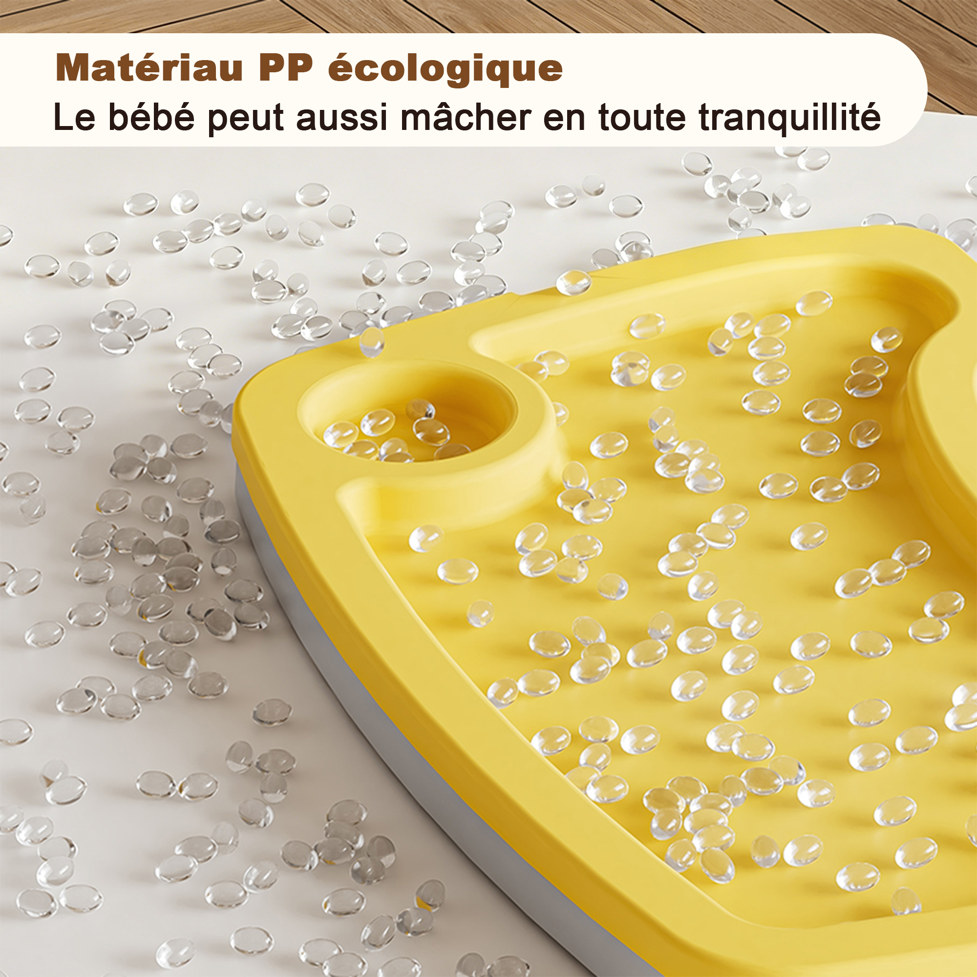 Chaise haute bébé 2 niveaux avec 3 plateaux repas - image 12