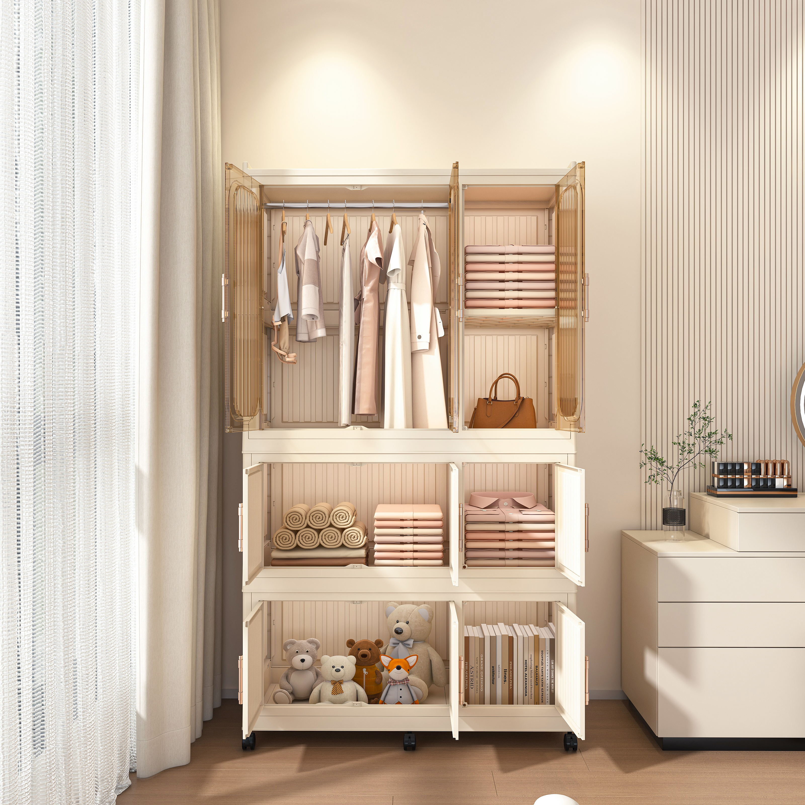 Armoire modulable avec rangements