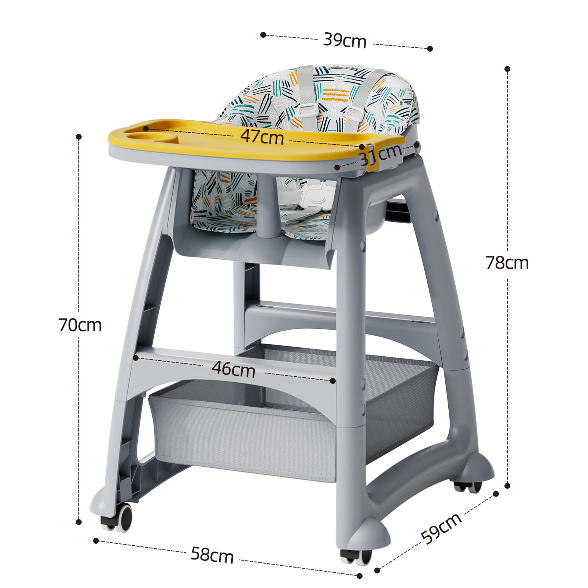Dimensions du chaise de salle à manger