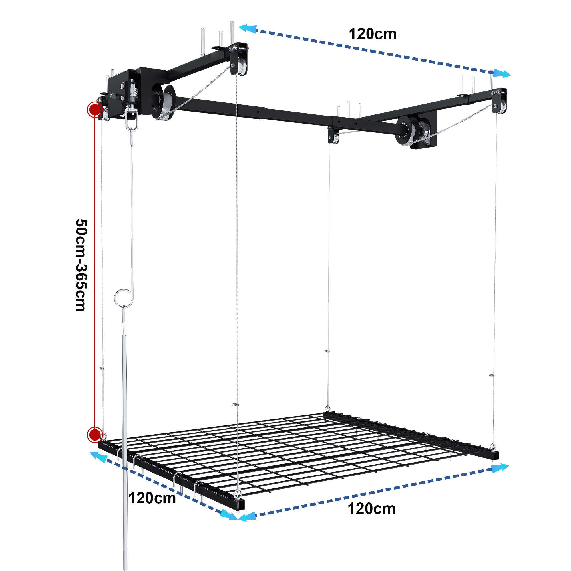 Dimensions du étagère de rangement