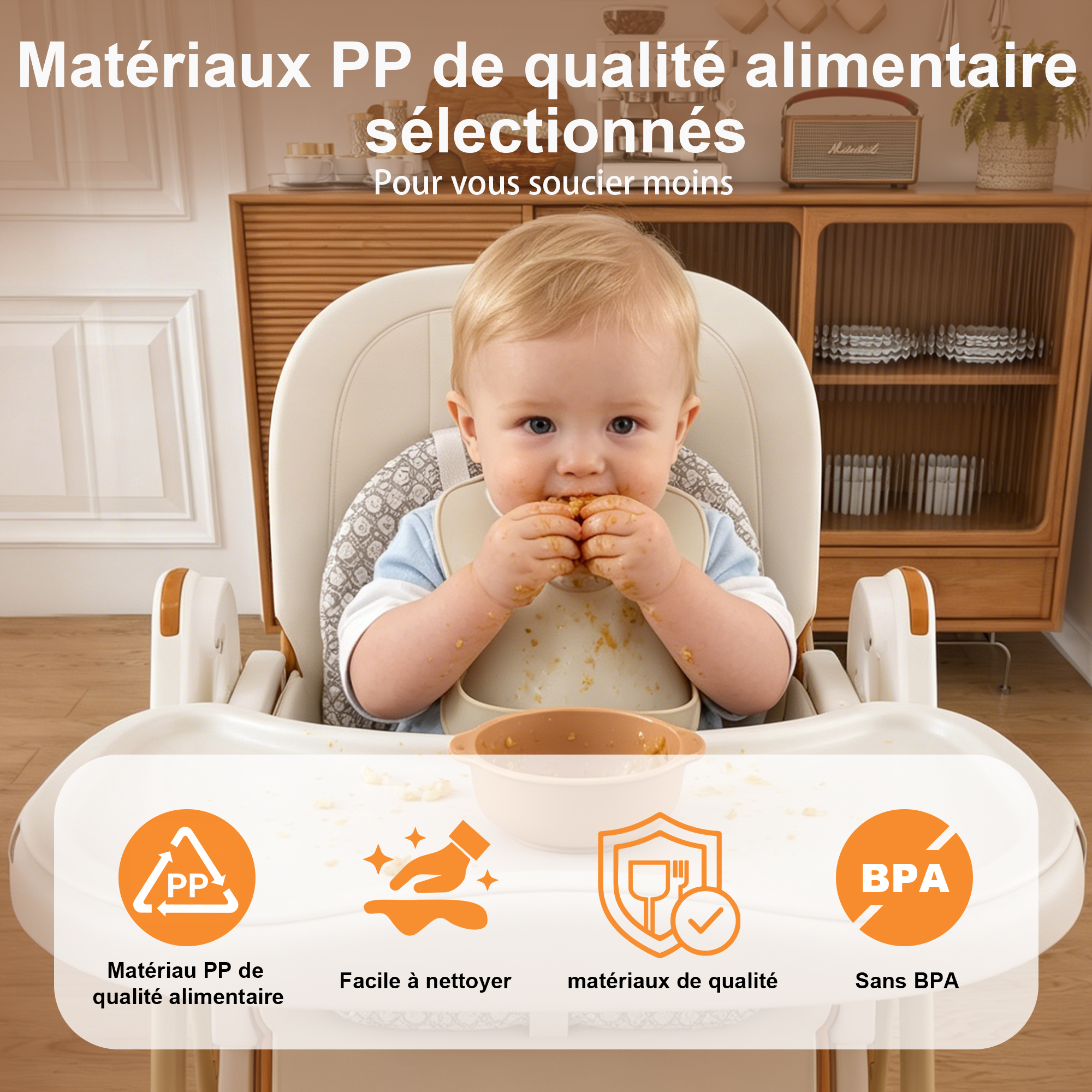 Chaise haute bébé multifonction 2-en-1 convertible - image 14