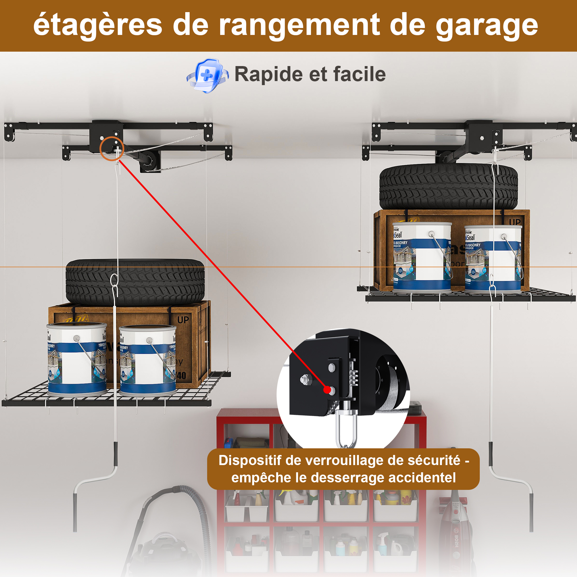 construction en profilés d’acier industriel, capacité de charge 113 kg