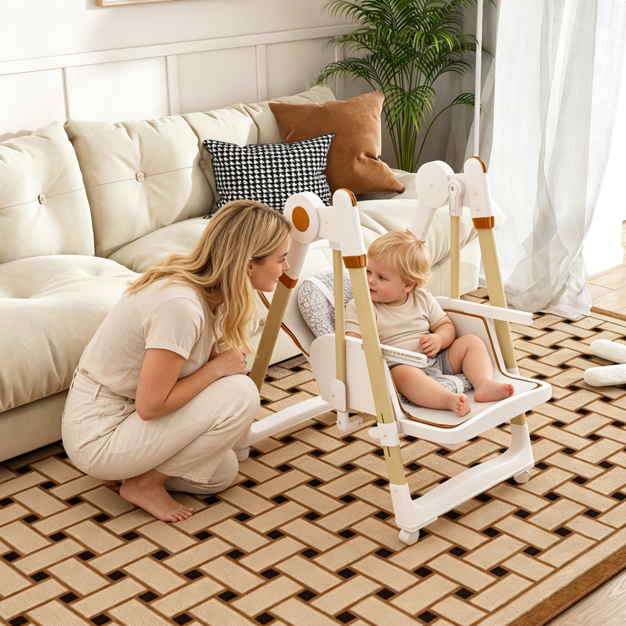 Chaise haute bébé multifonction 2-en-1 convertible - image 15