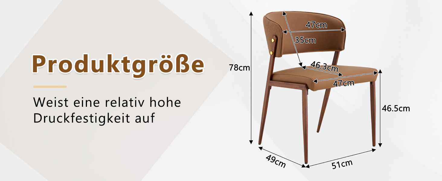 Chaise de salle à manger moderne en simili cuir av - image 8