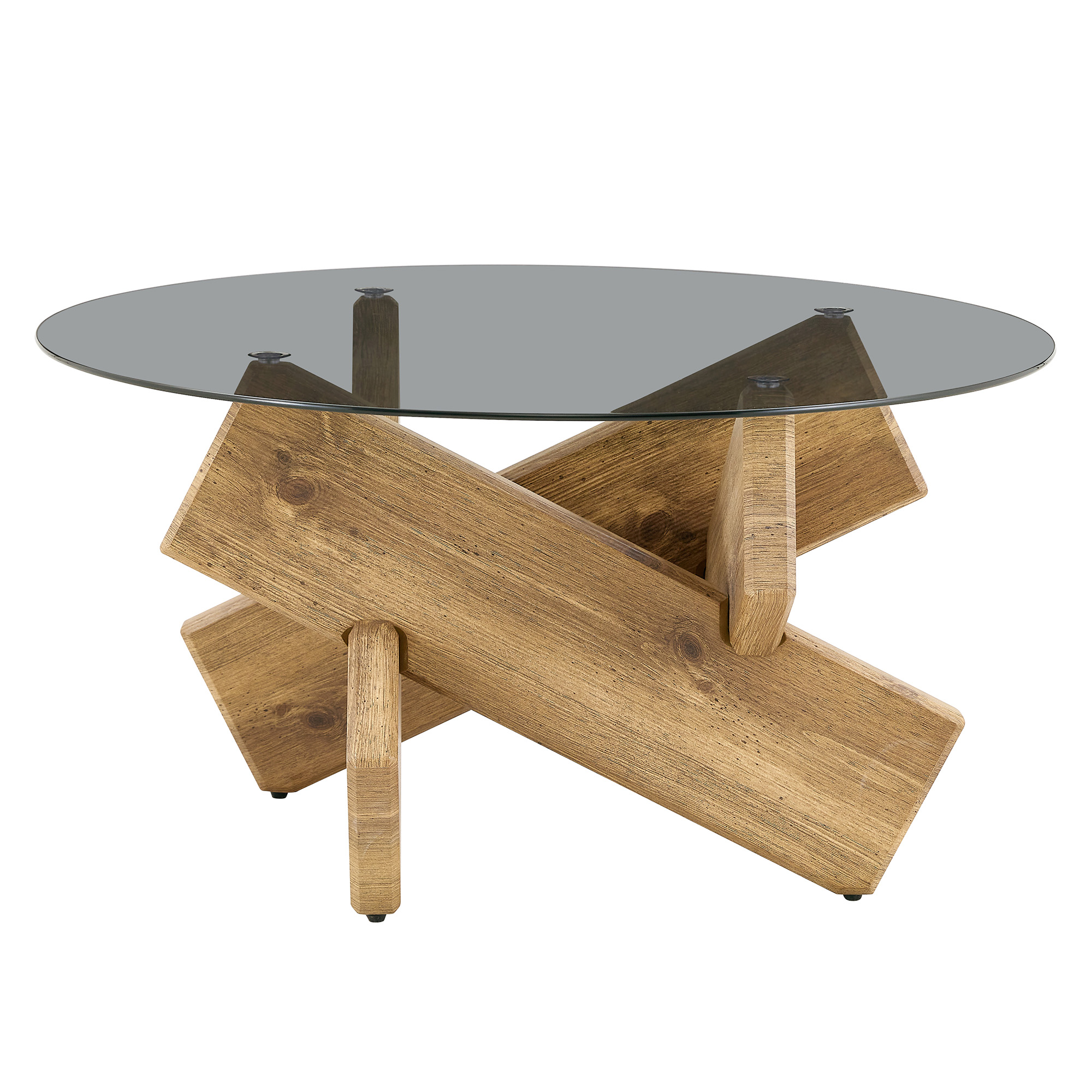 Table basse ronde moderne en verre trempé avec sou - image 22