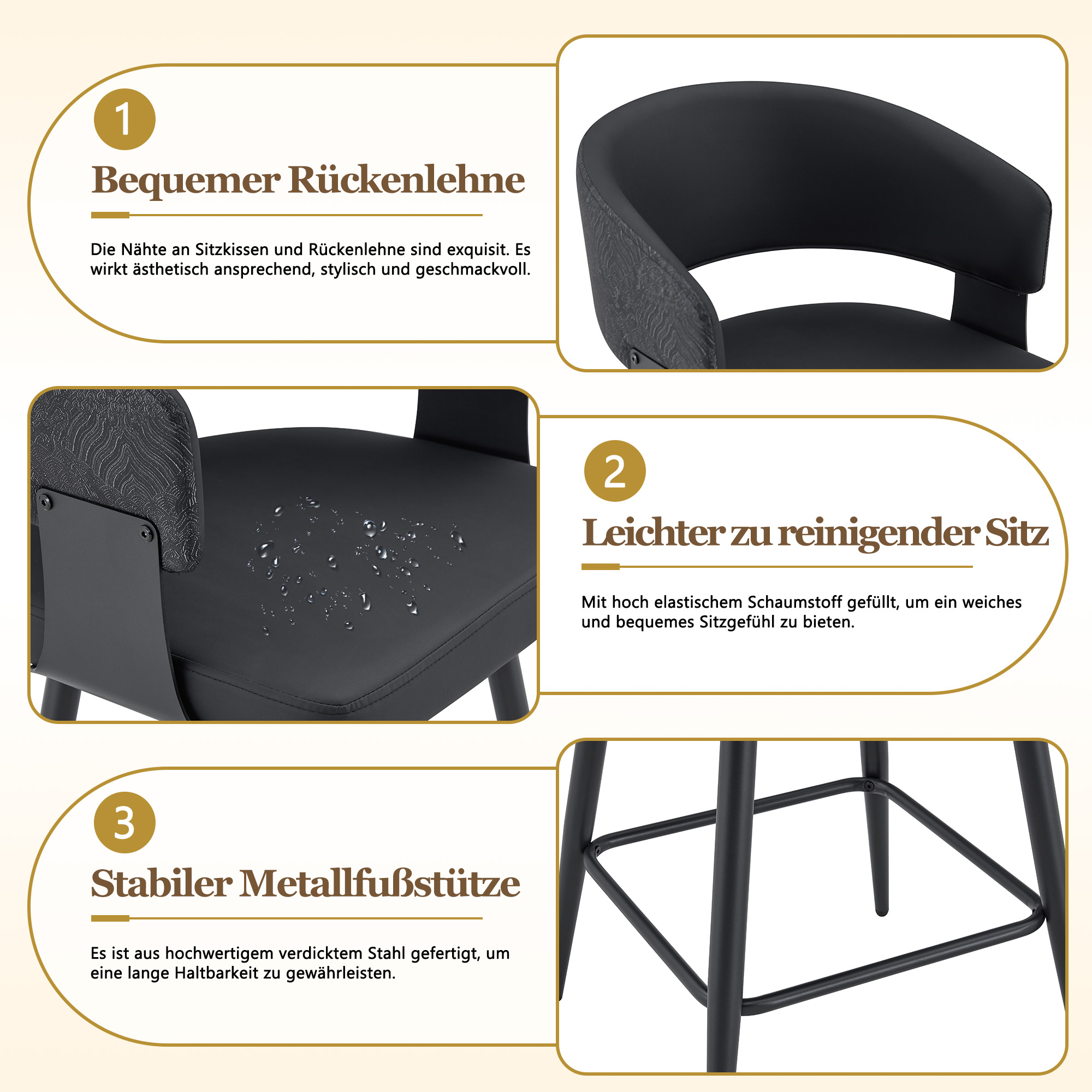 Détail du chaise de salle à manger