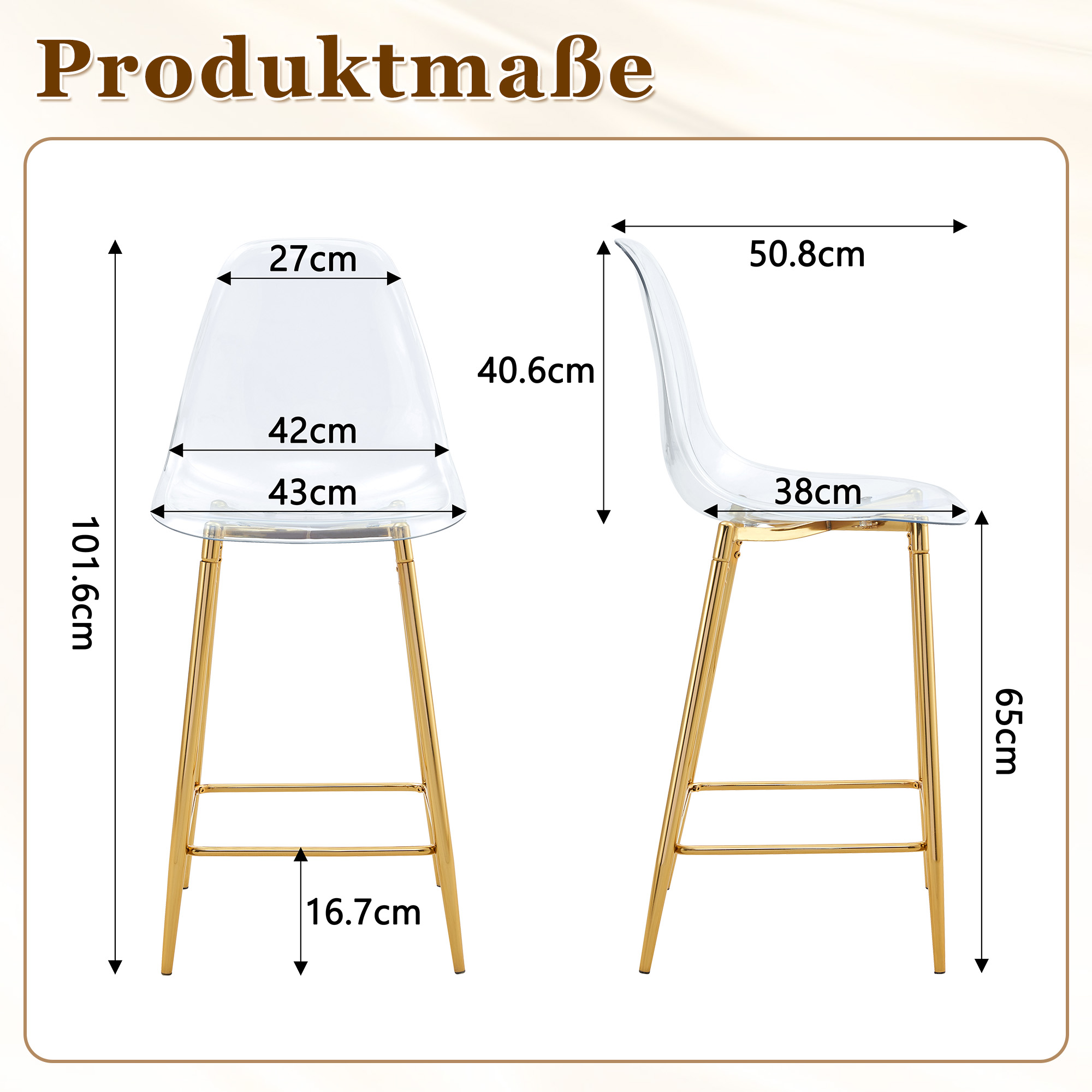 Dimensions du tabouret de bar