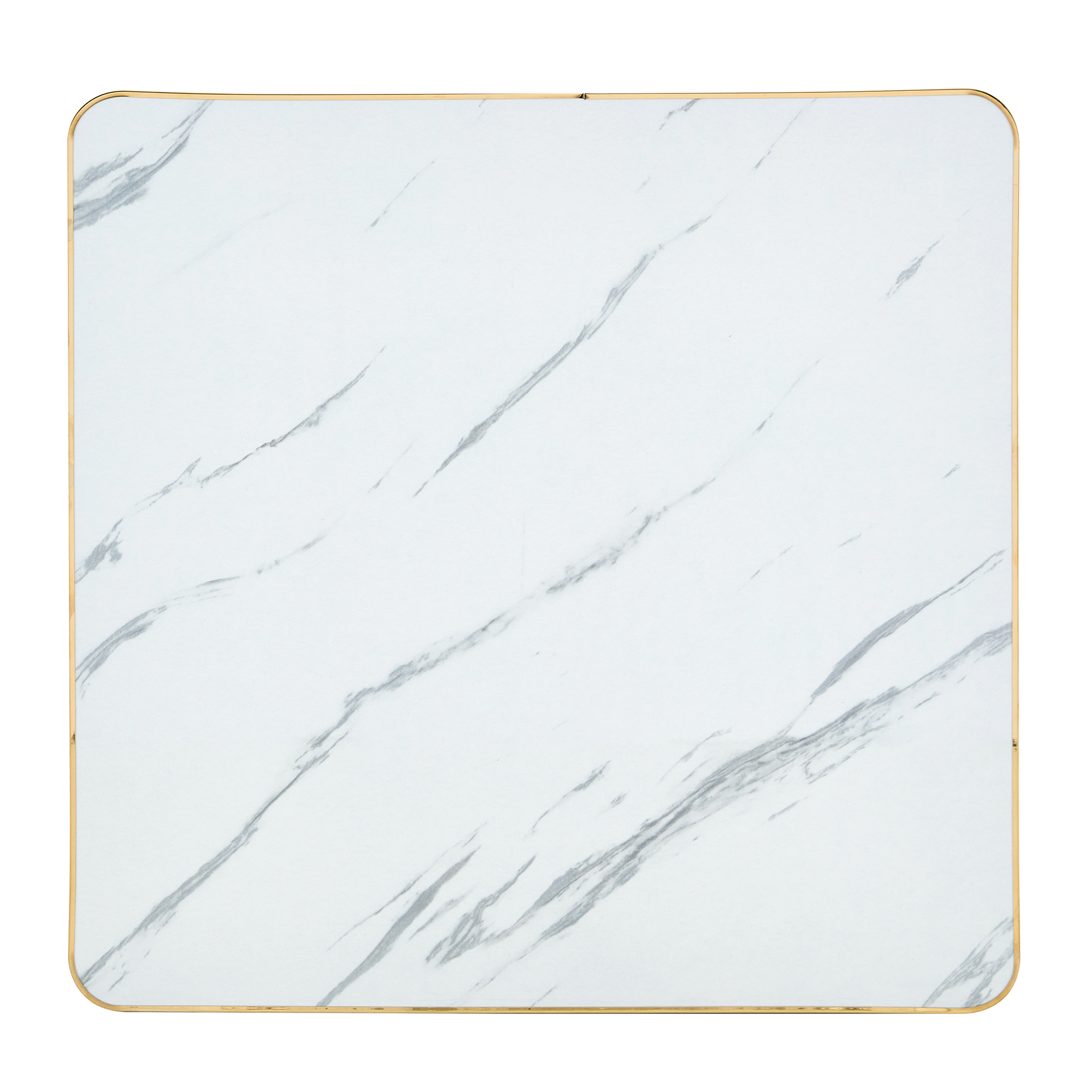 Table à manger carrée 60x60x74 cm en aspect marbre - image 7