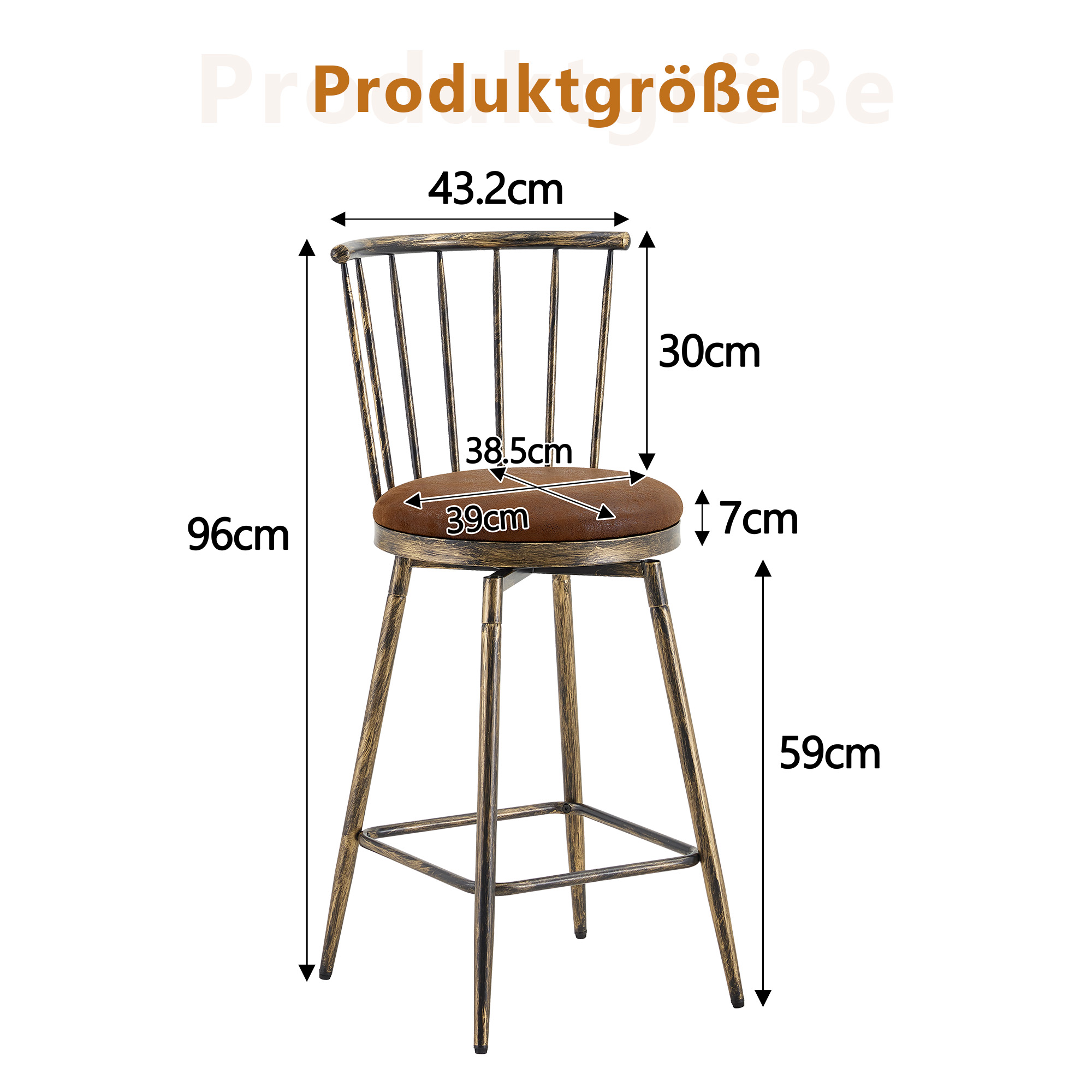 Dimensions du tabouret de bar