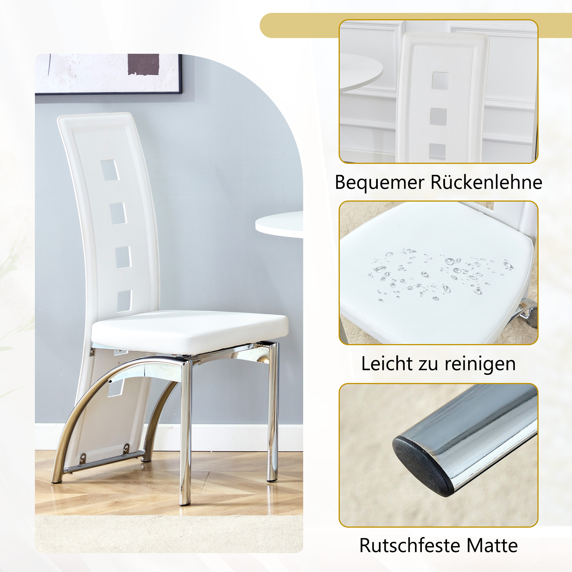 Détail du chaise de salle à manger