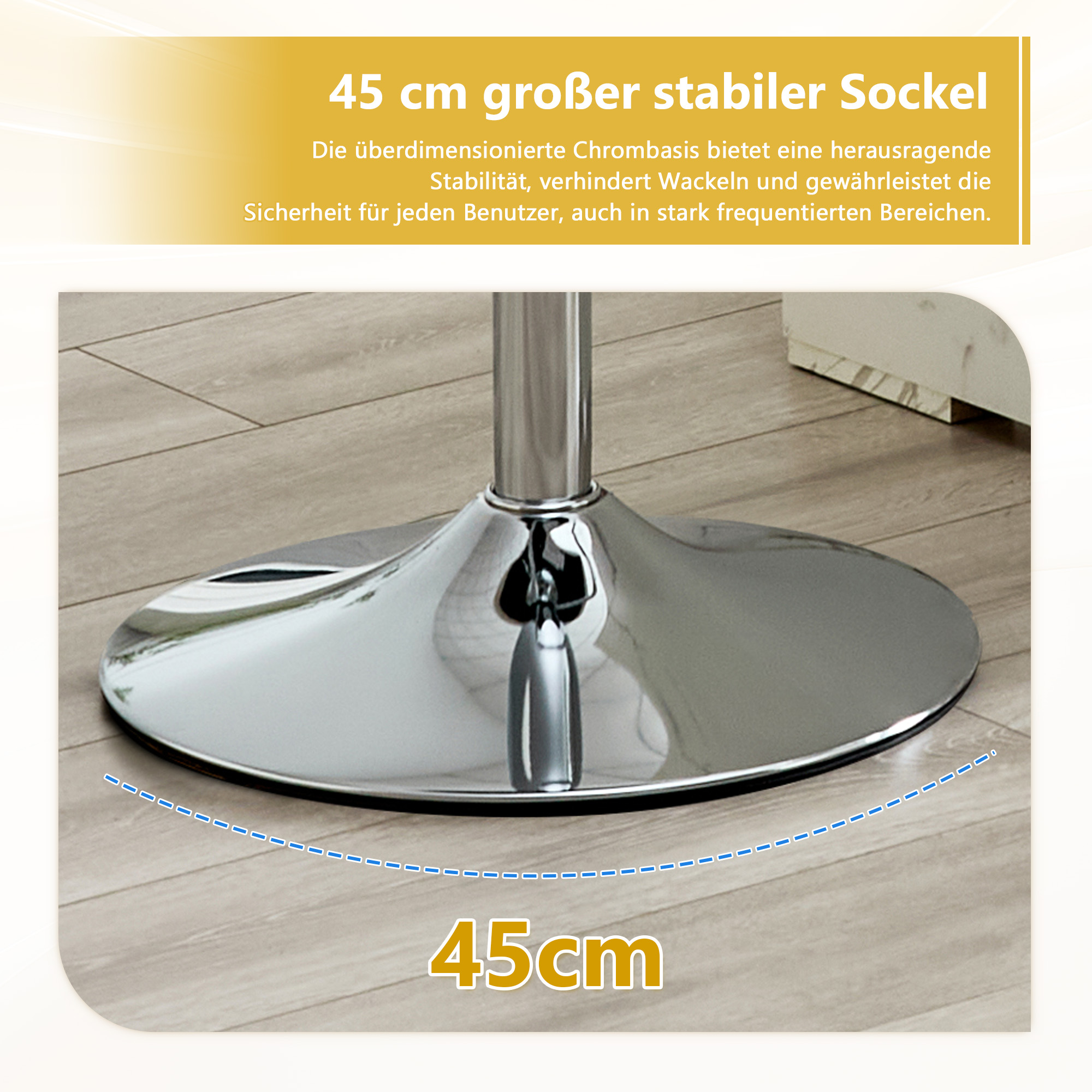 Tabouret de bar pivotant 360° réglable en hauteur - image 2
