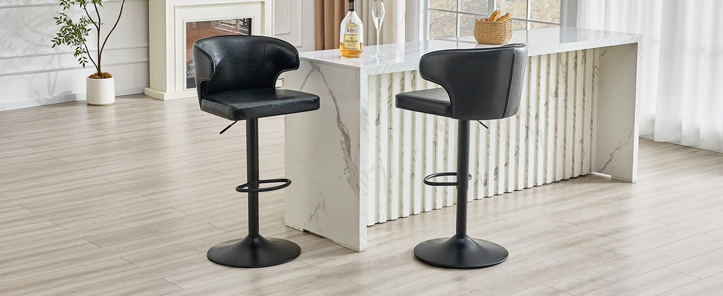 Tabouret de bar pivotant 360° réglable en hauteur - image 7