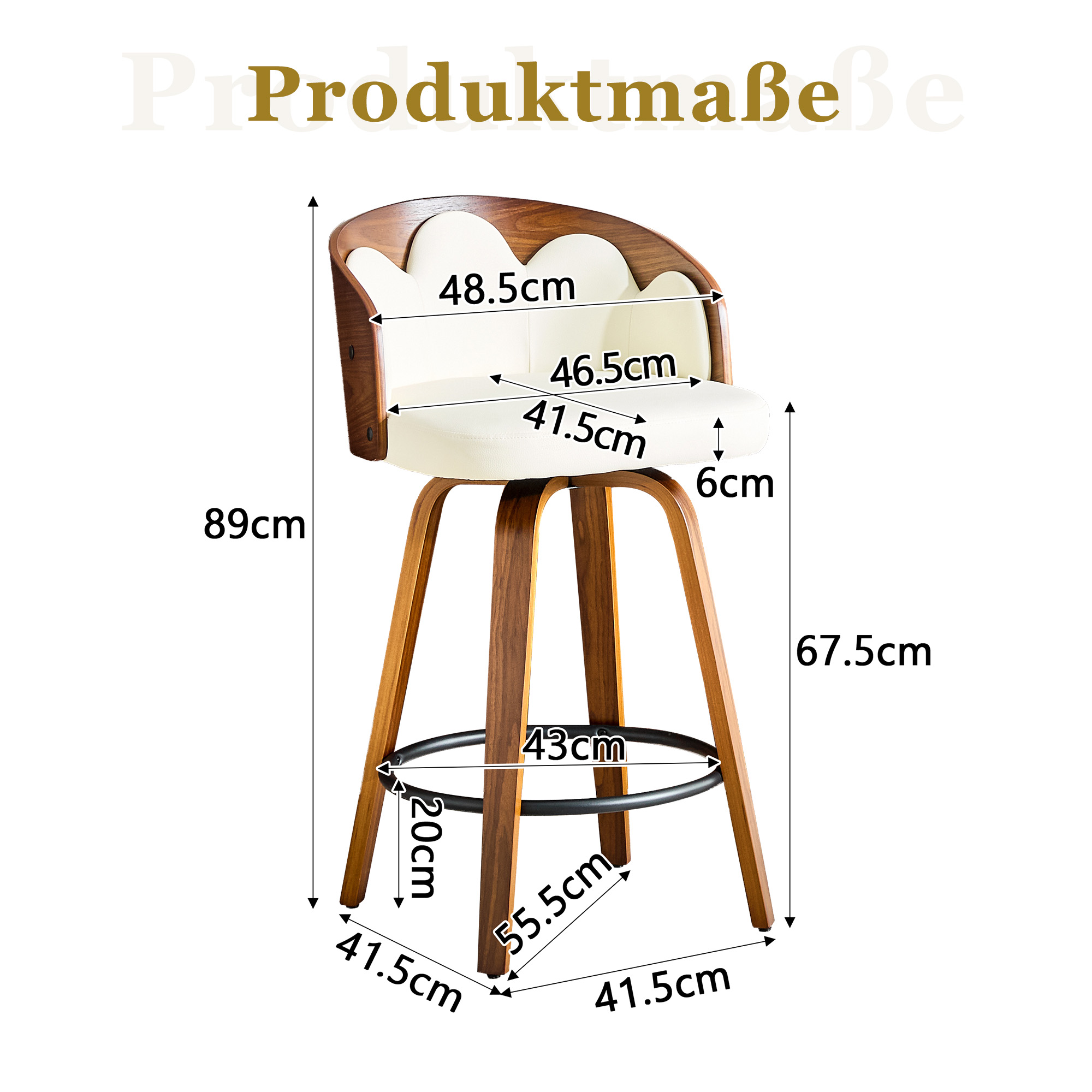 Dimensions du tabouret de bar