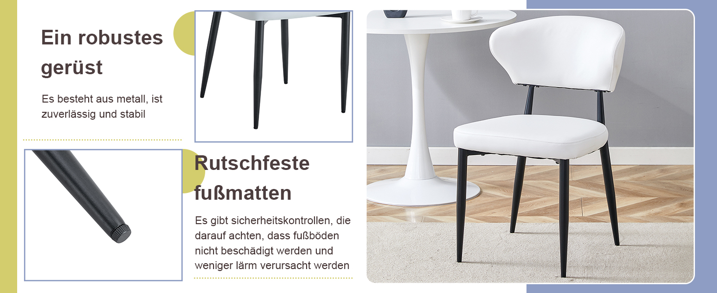 Lot de 2 chaises de salle à manger modernes en PU - image 8