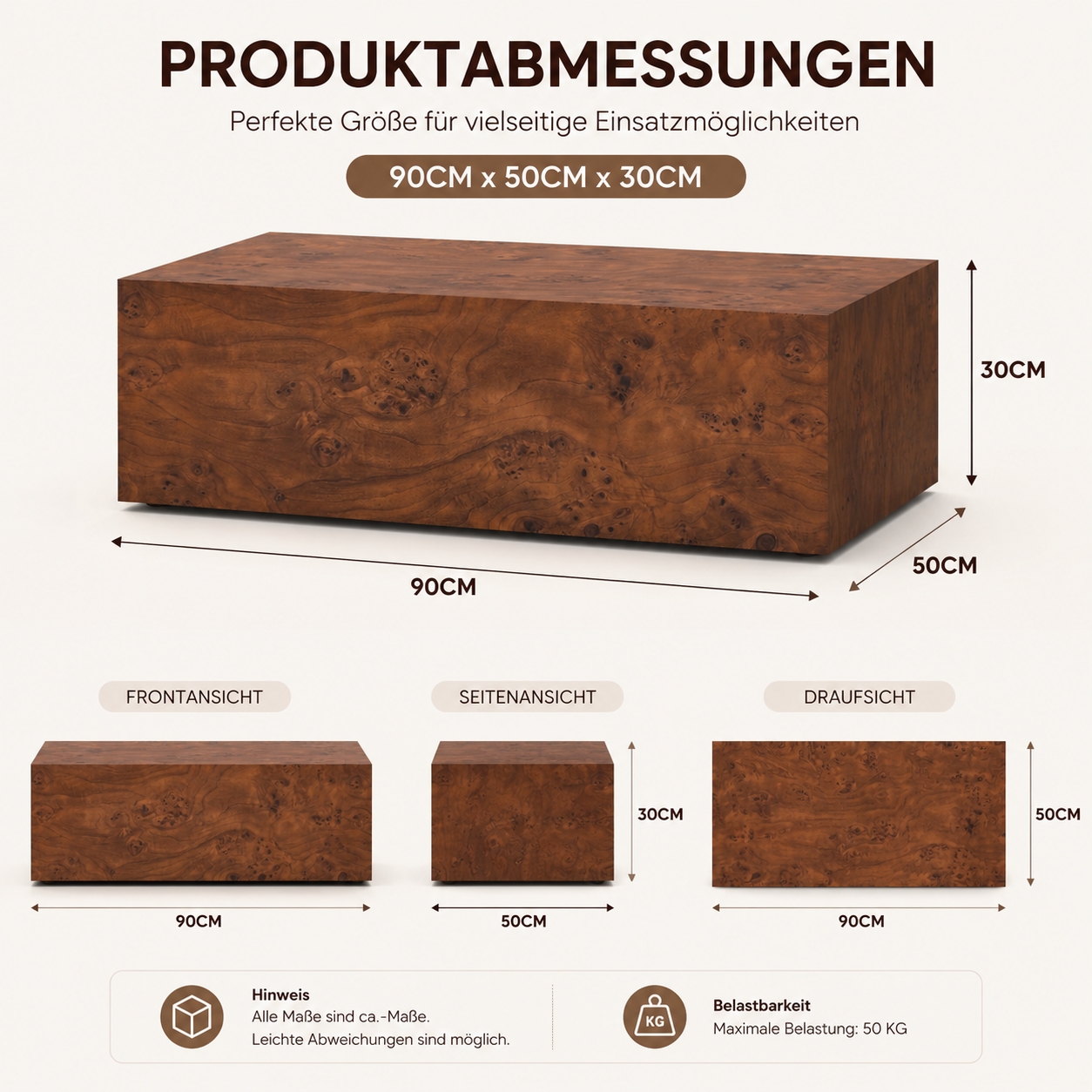 Dimensions du table basse