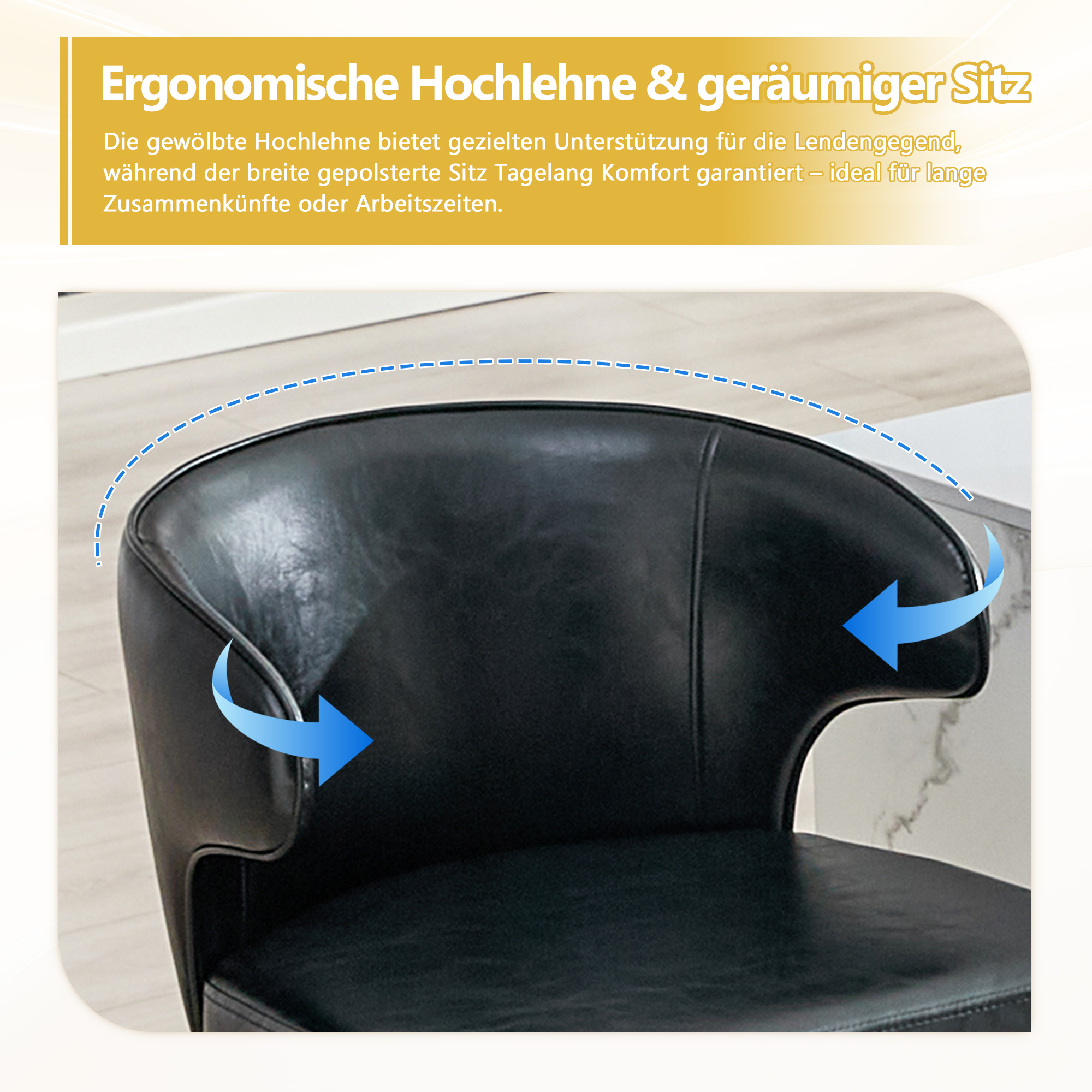 Tabouret de bar pivotant 360° réglable en hauteur - image 1