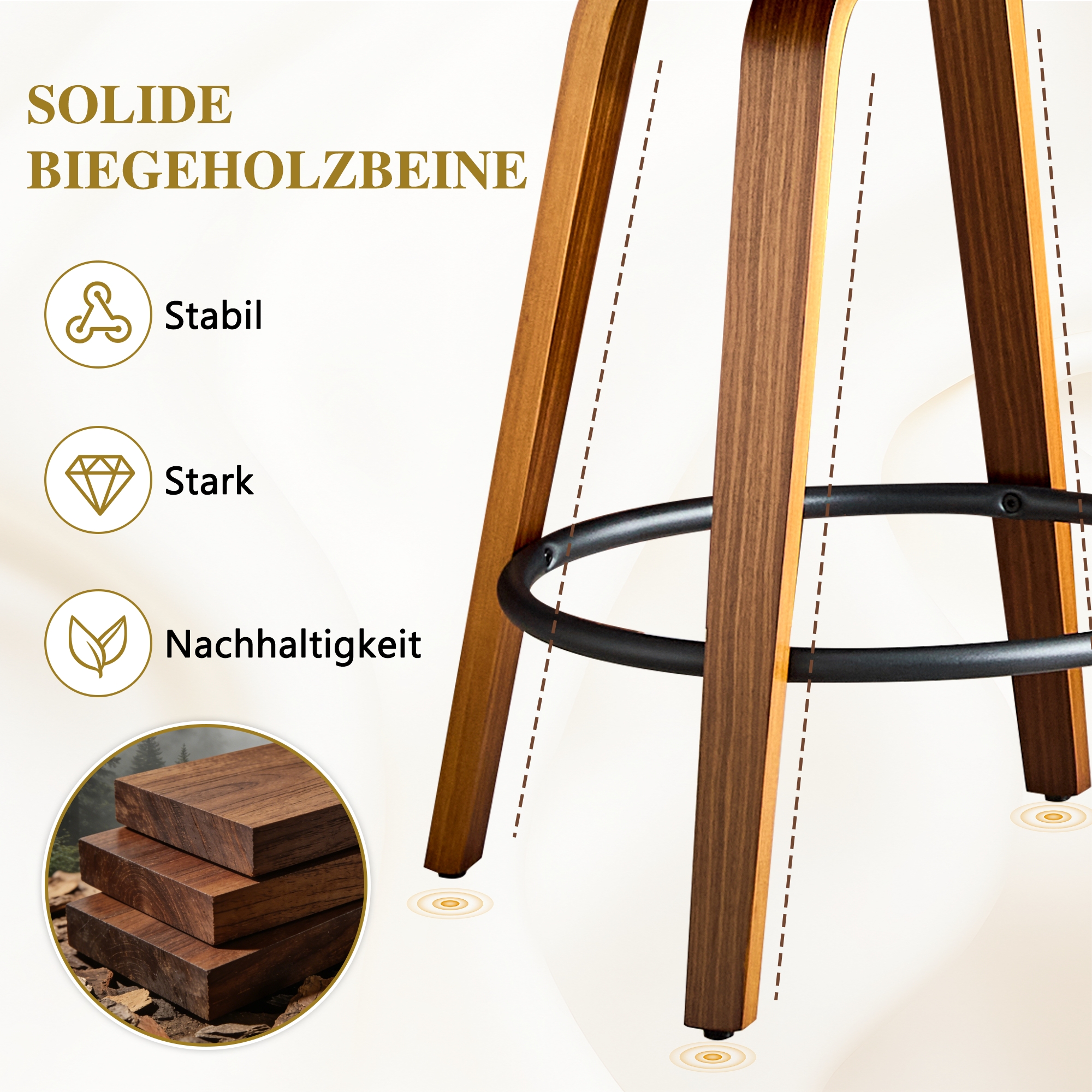 Détail du tabouret de bar